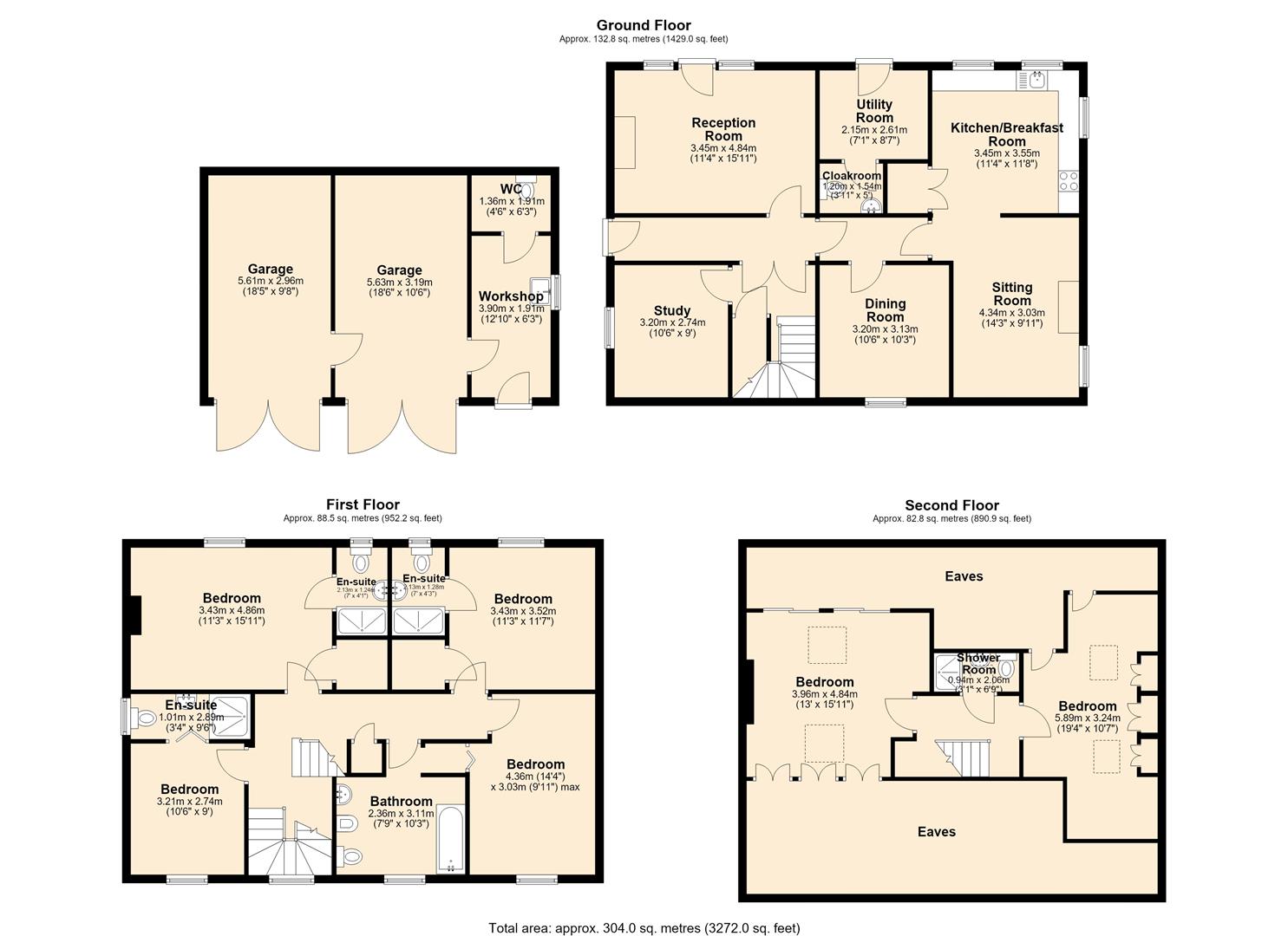 Merman Barn, Alma Road, Buxton floorplan