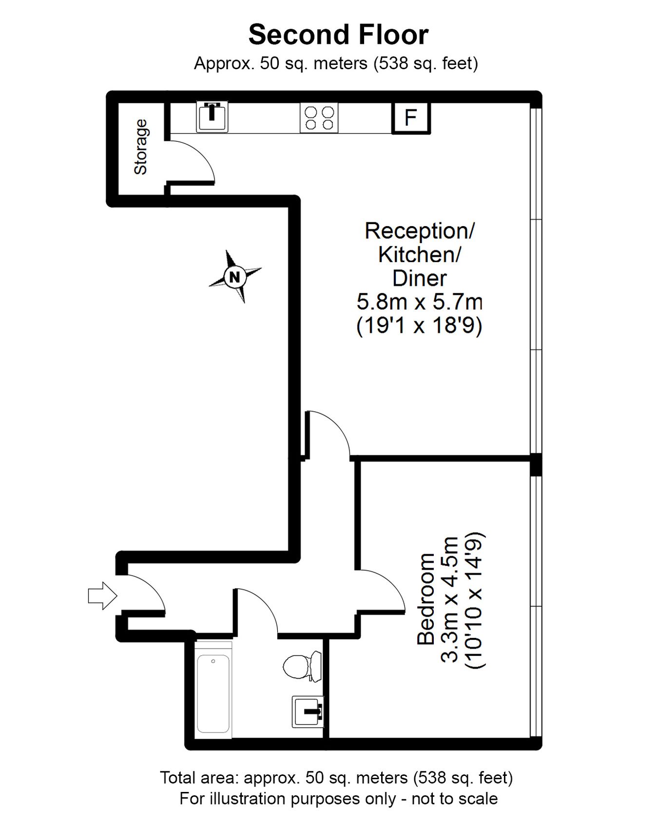 Gainsborough Studios North, Flat 9, 1, Poole Street, London floorplan