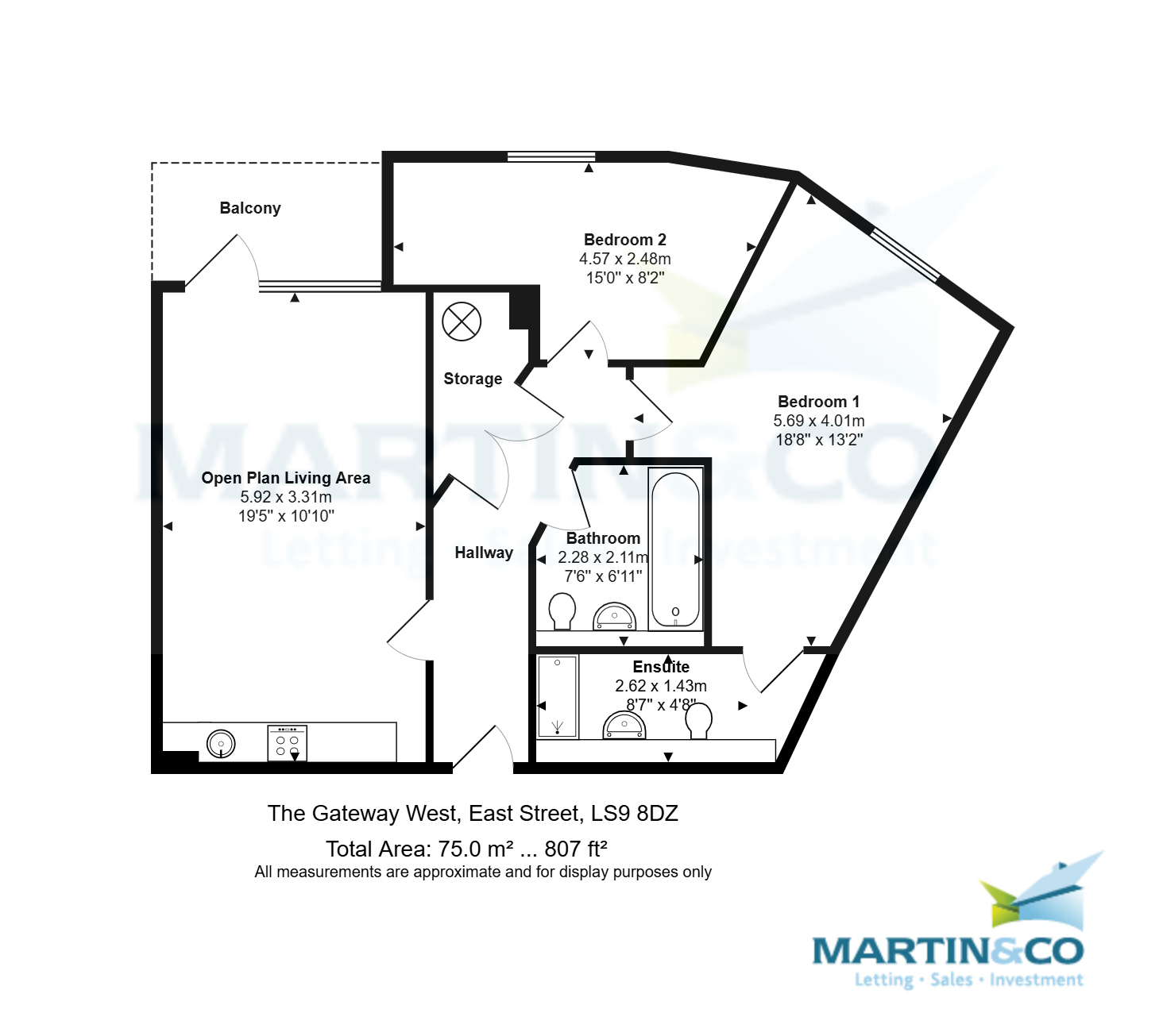 118, The Gateway West, Leeds floorplan