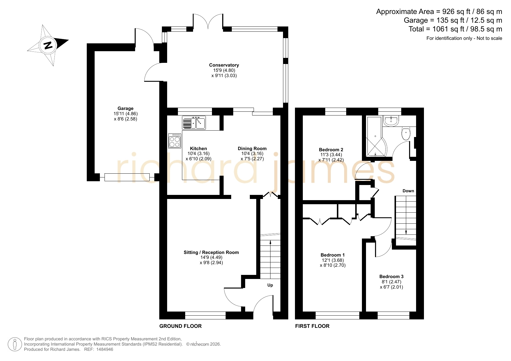 14, Osprey Close, Swindon floorplan