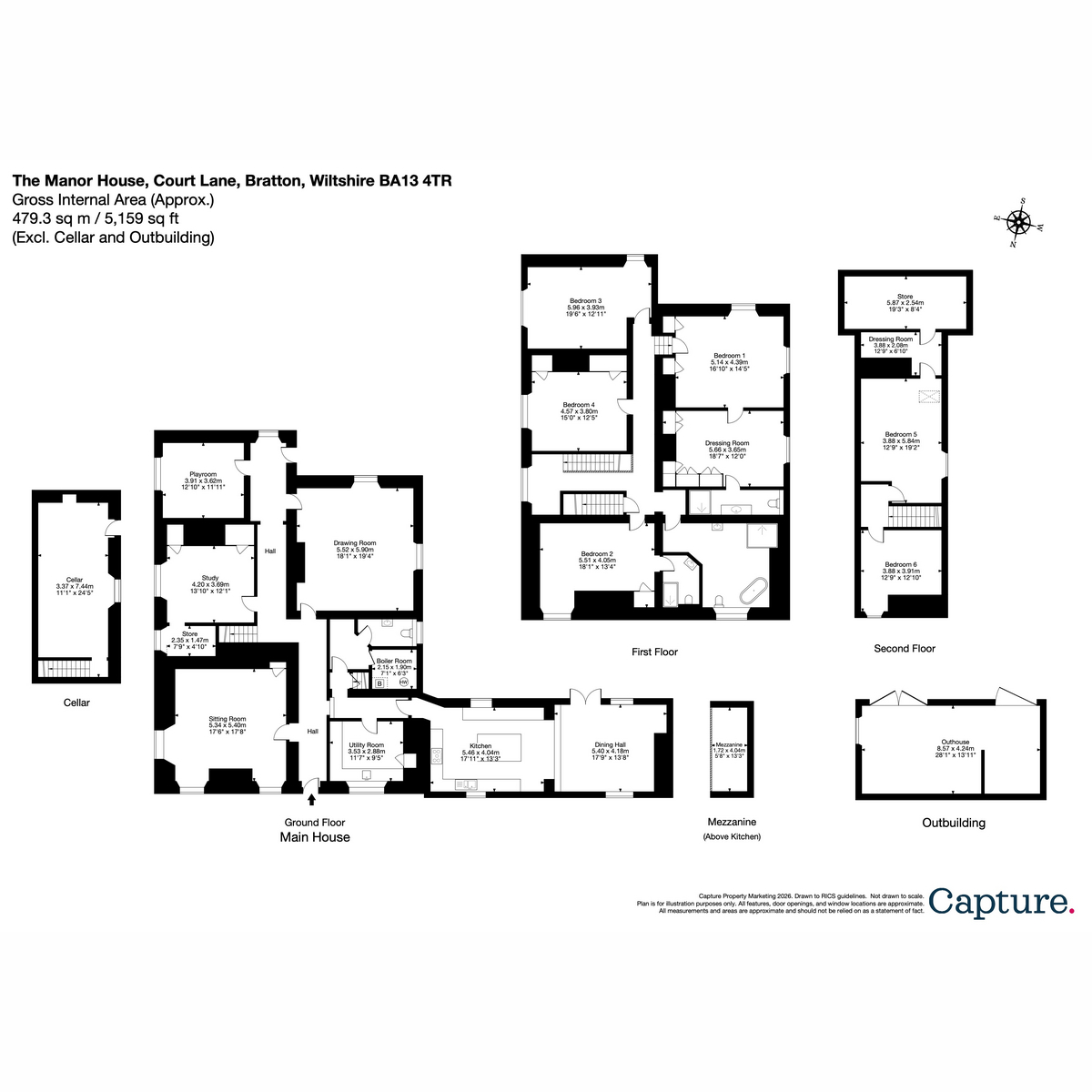 Manor House, Court Lane, Wiltshire floorplan