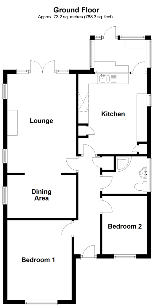 2 Bedrooms Detached bungalow for sale in Oakcroft Gardens, Littlehampton, West Sussex BN17