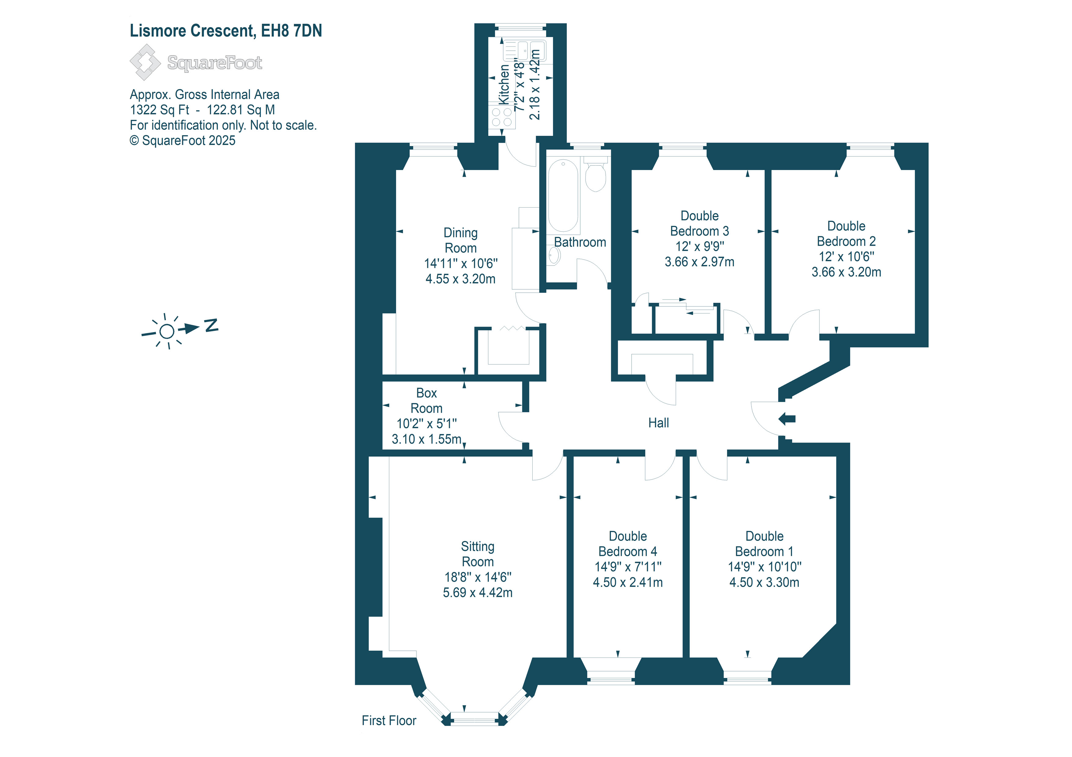 4/2 Lismore Crescent, Willowbrae, Edinburgh EH8 floorplan