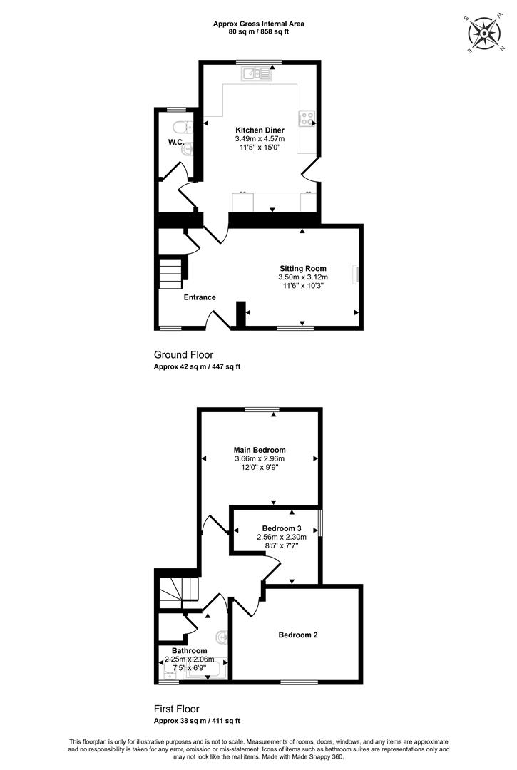 3 Little Hewish Cottages, Milton Abbas, Blandford Forum floorplan
