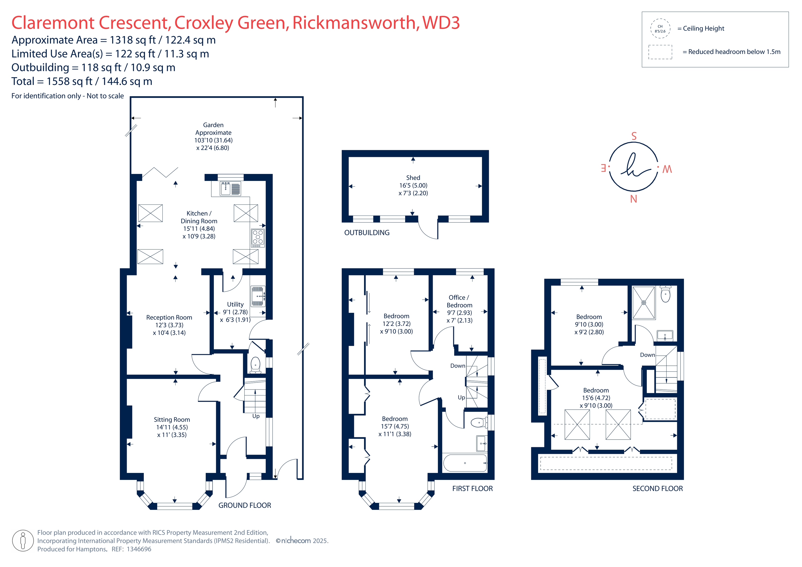 15, Claremont Crescent, Croxley Green floorplan