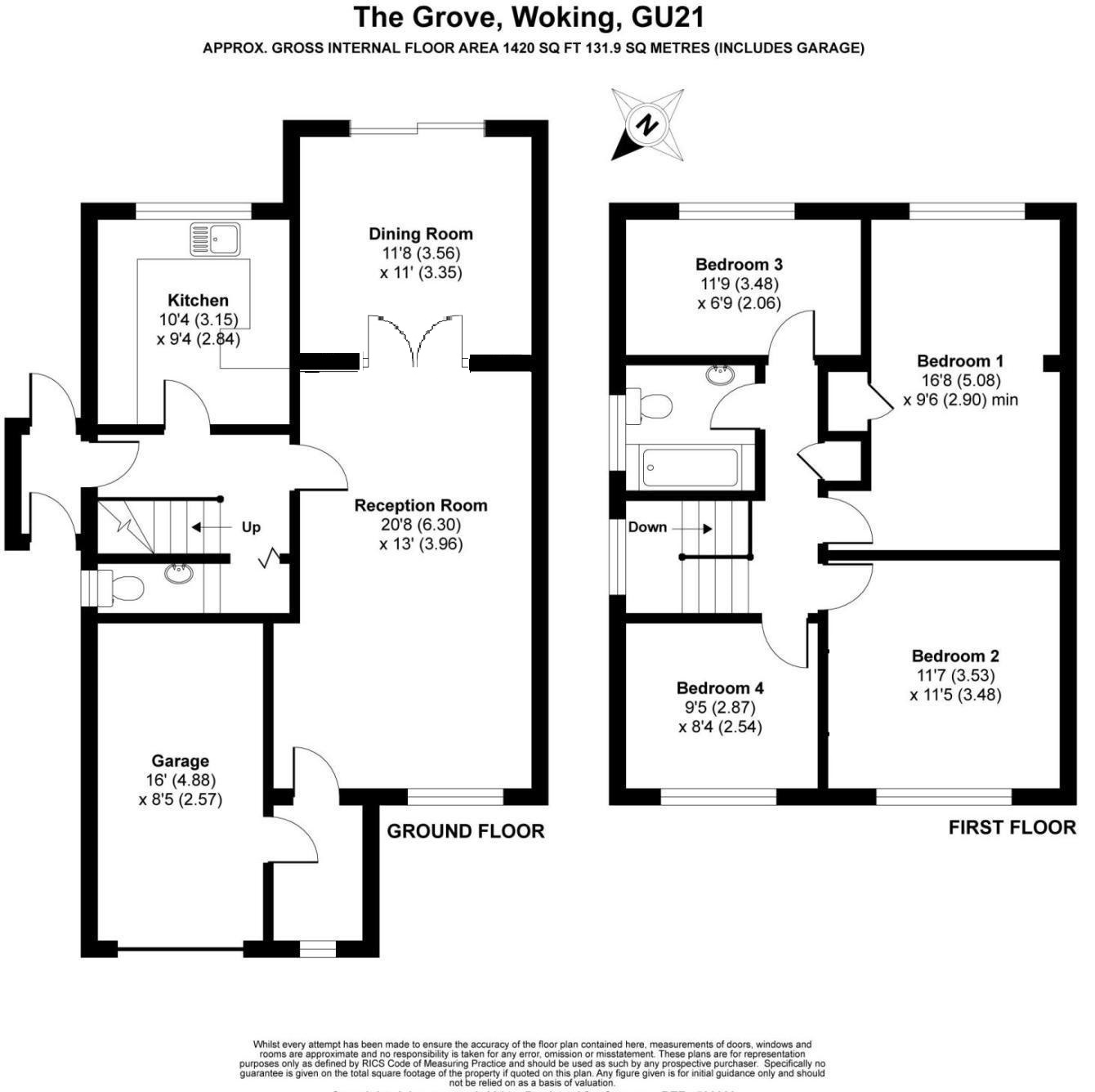 4 Bedrooms Detached house for sale in Horsell, Woking, Surrey GU21