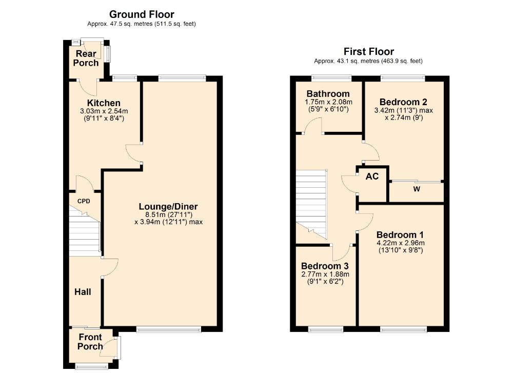 3 Bedrooms Semi-detached house for sale in Thruxton Drive, Parklands, Northampton NN3