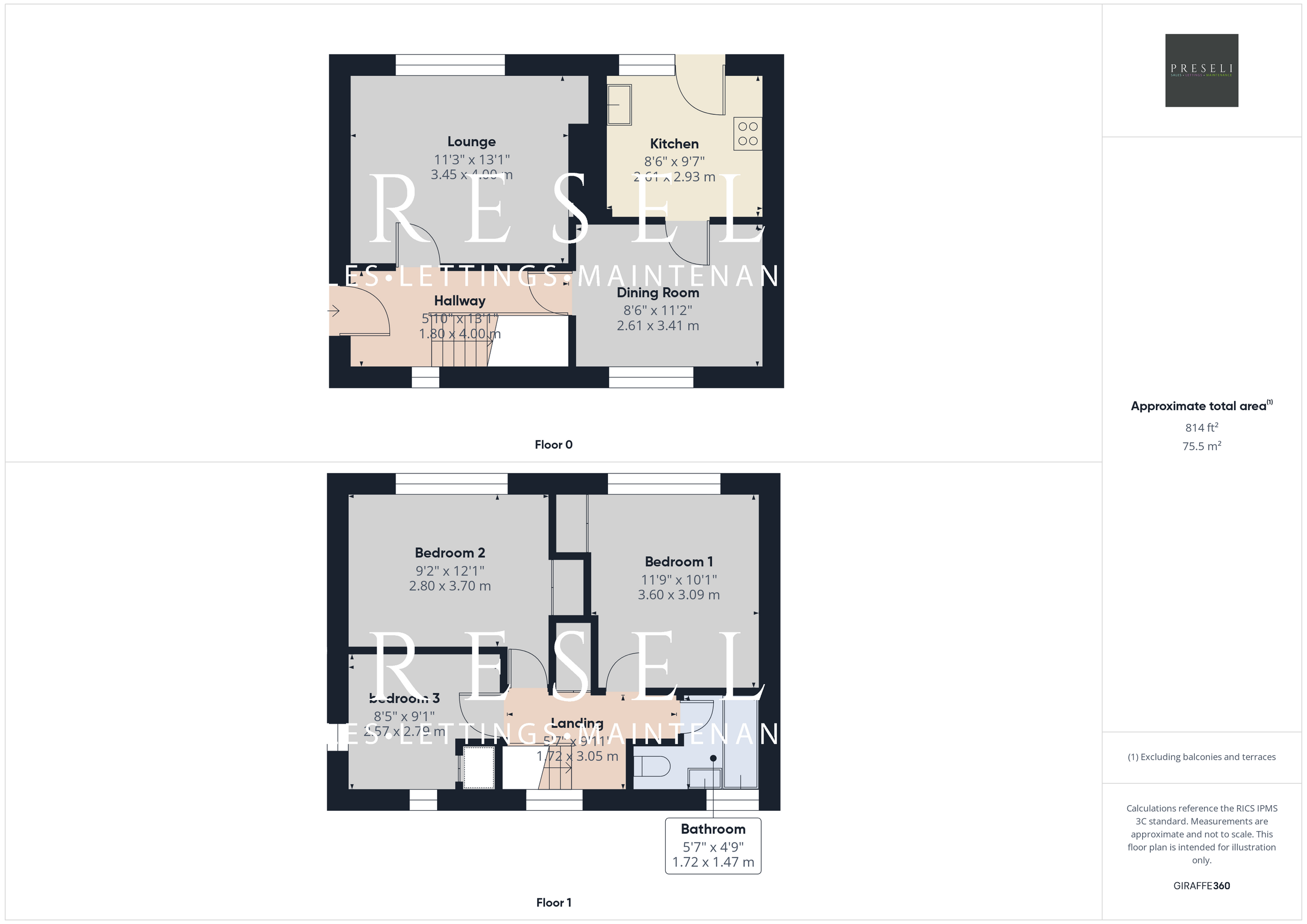 11 Caradoc Place, Haverfordwest floorplan