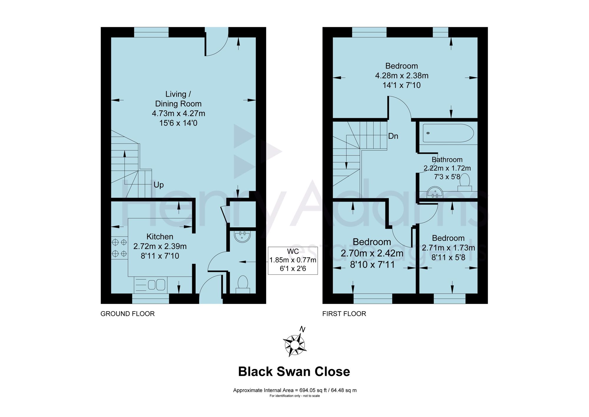 48 Black Swan Close, Crawley floorplan