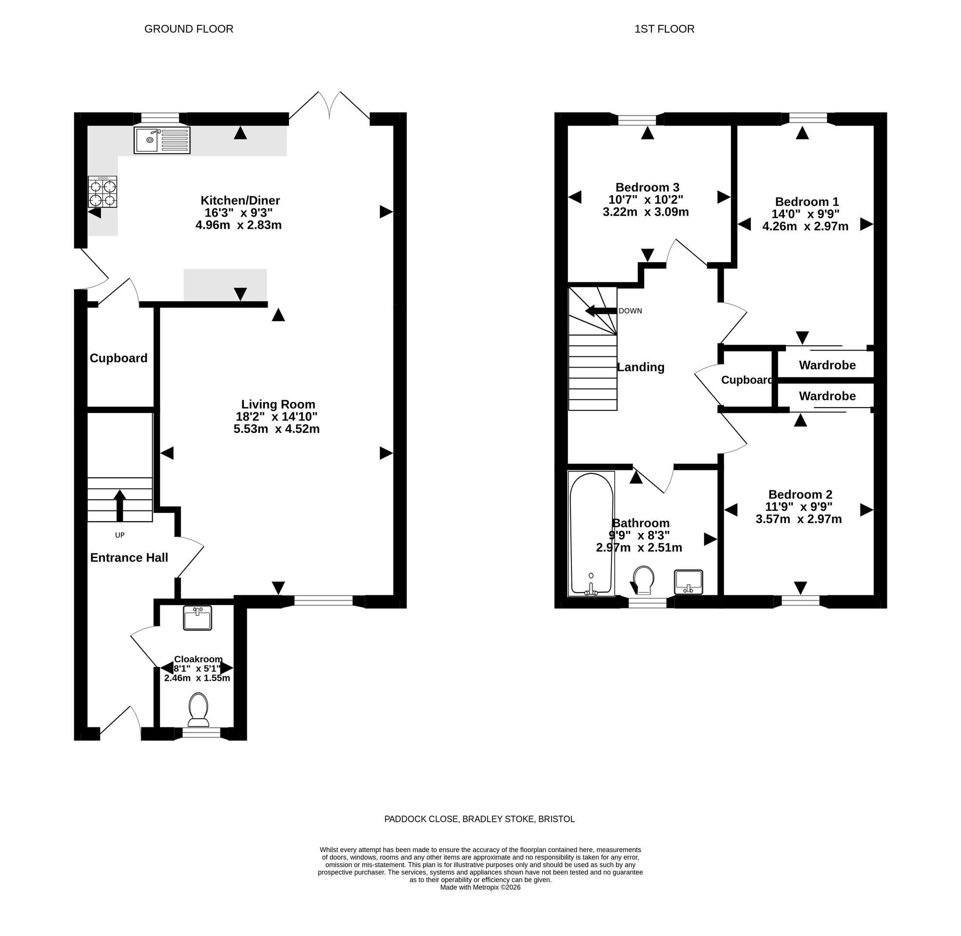 24 Paddock Close, Bristol floorplan