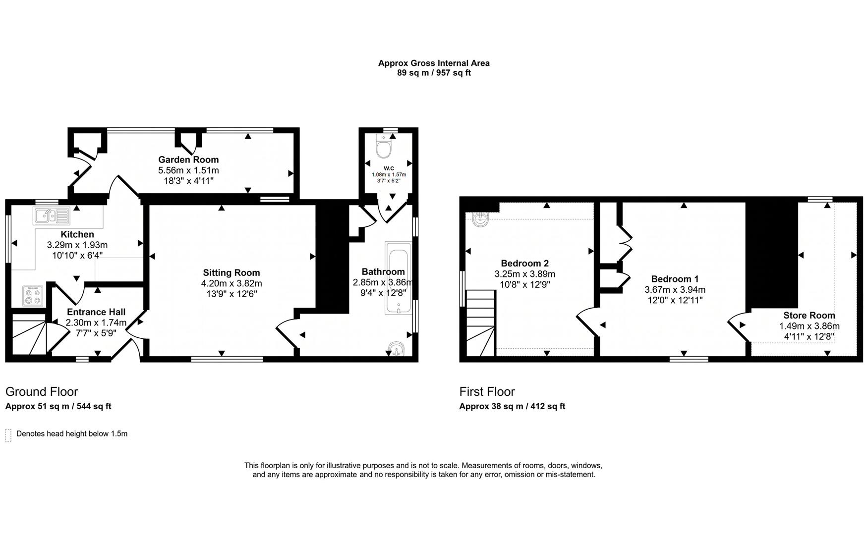 Bakers Cottage, Duddenhoe End floorplan