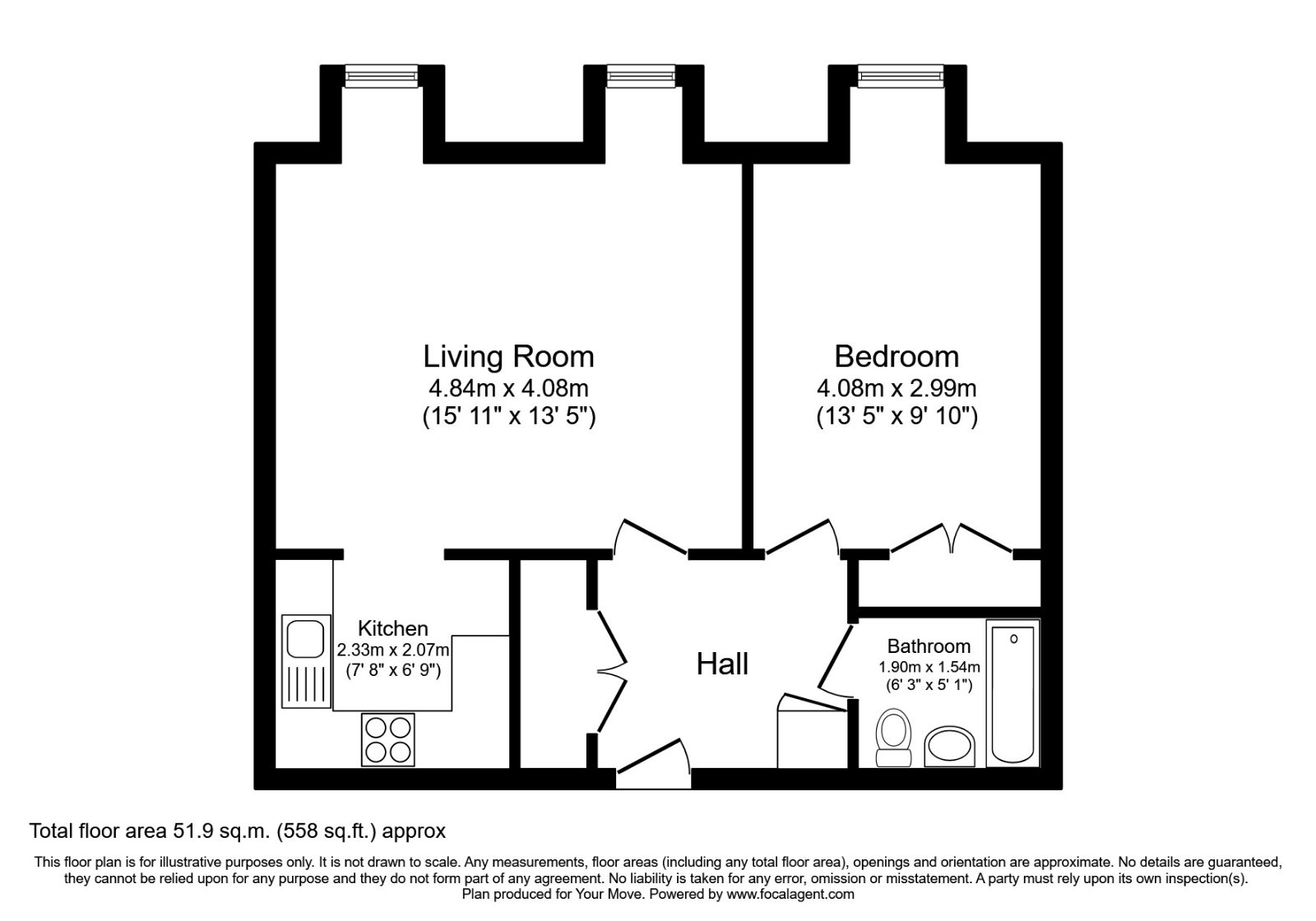 William Gibbs Court, Orchard Place, Faversham, Kent ME13, 1 bedroom