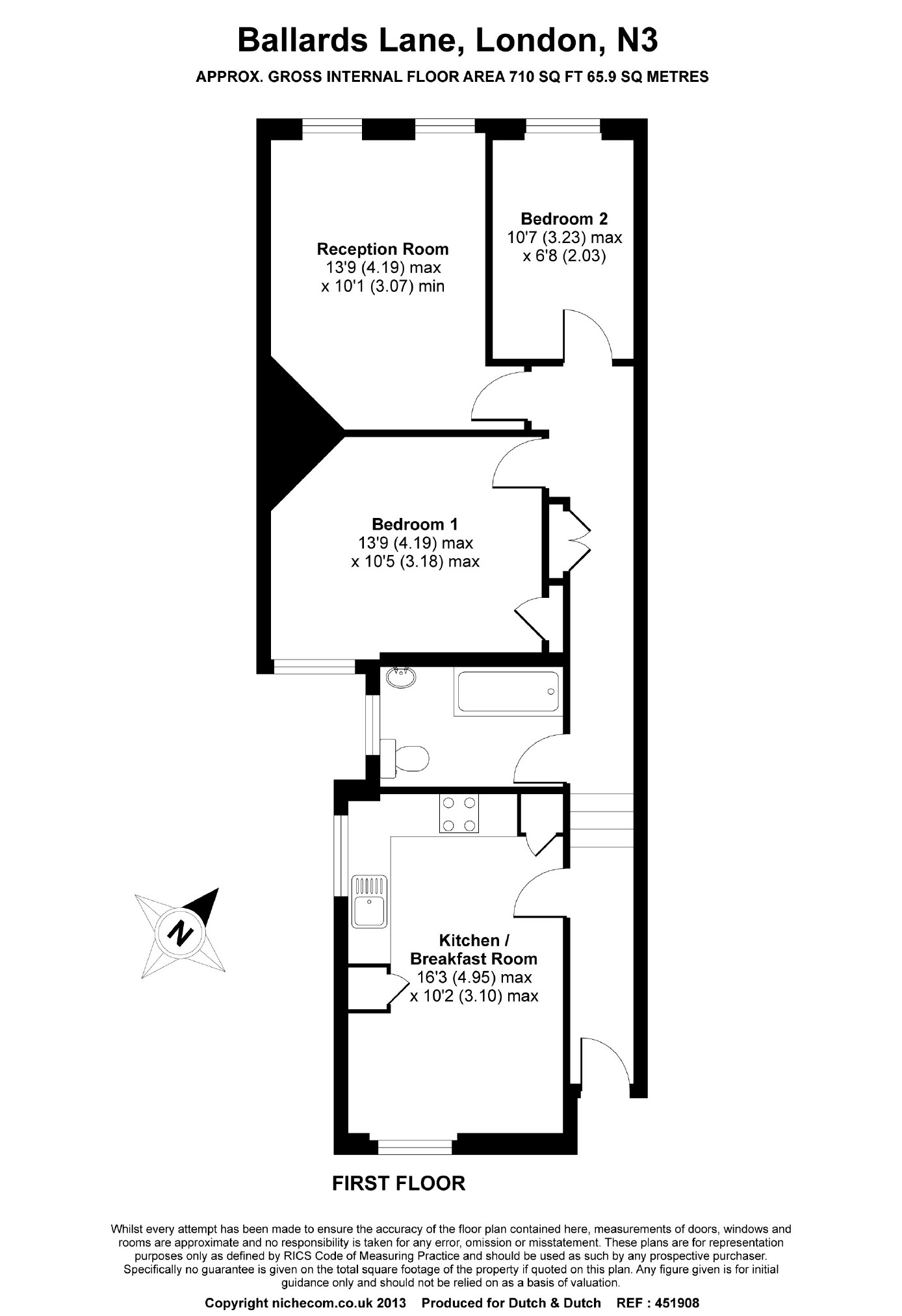 2 Bedrooms Flat to rent in Ballards Lane, London N3
