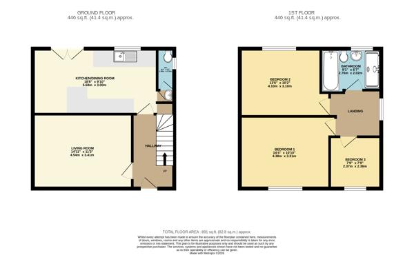 59, Cartmel Crescent, Oldham floorplan