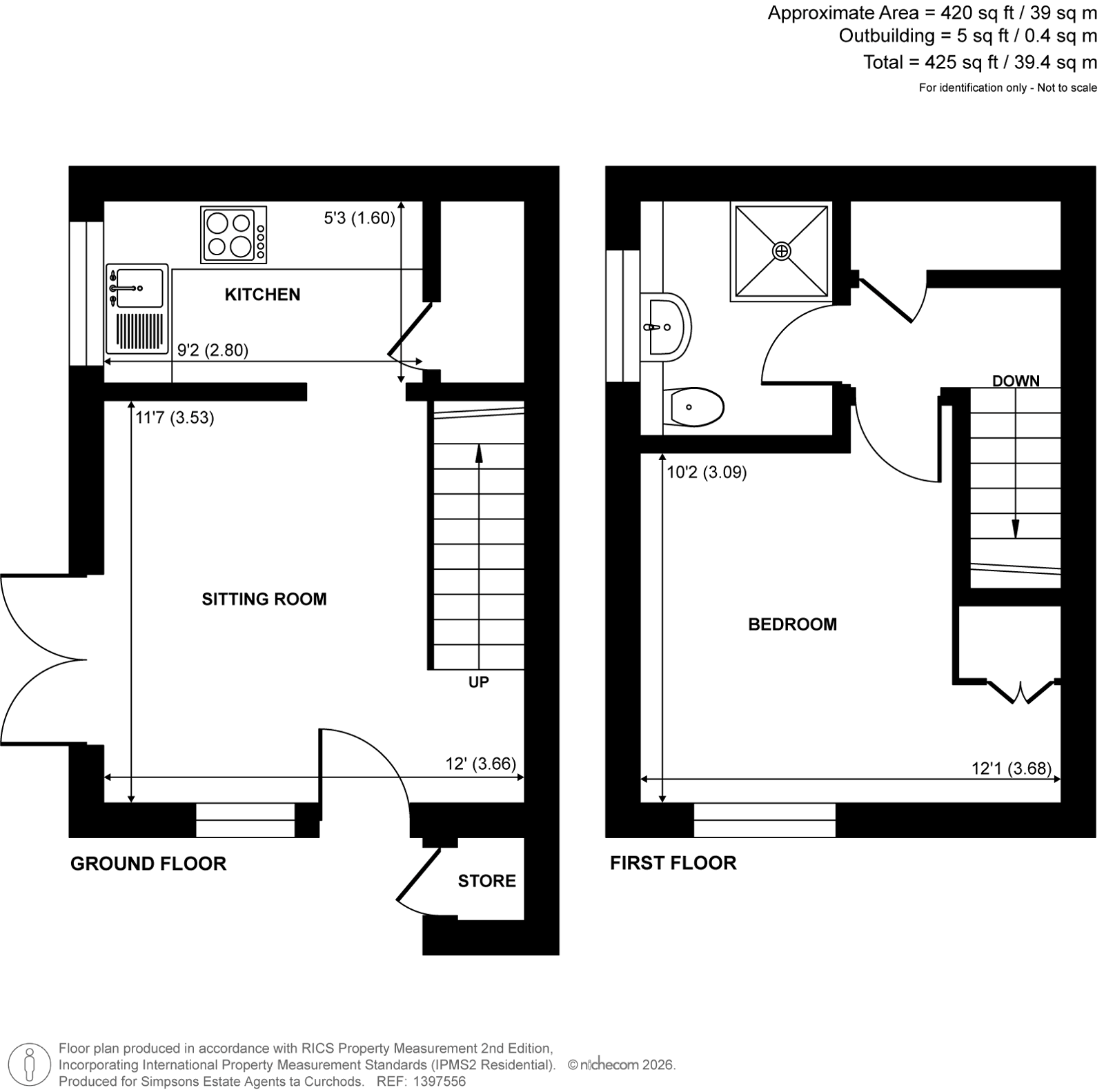 27, Escott Place, Ottershaw floorplan