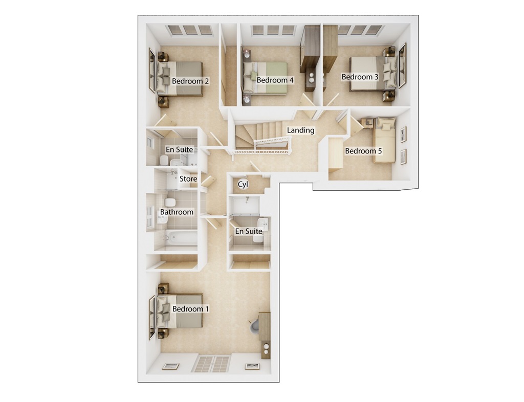 The Cameron - Plot 173, Dargavel View, Craigton Drive, Bishopton floorplan