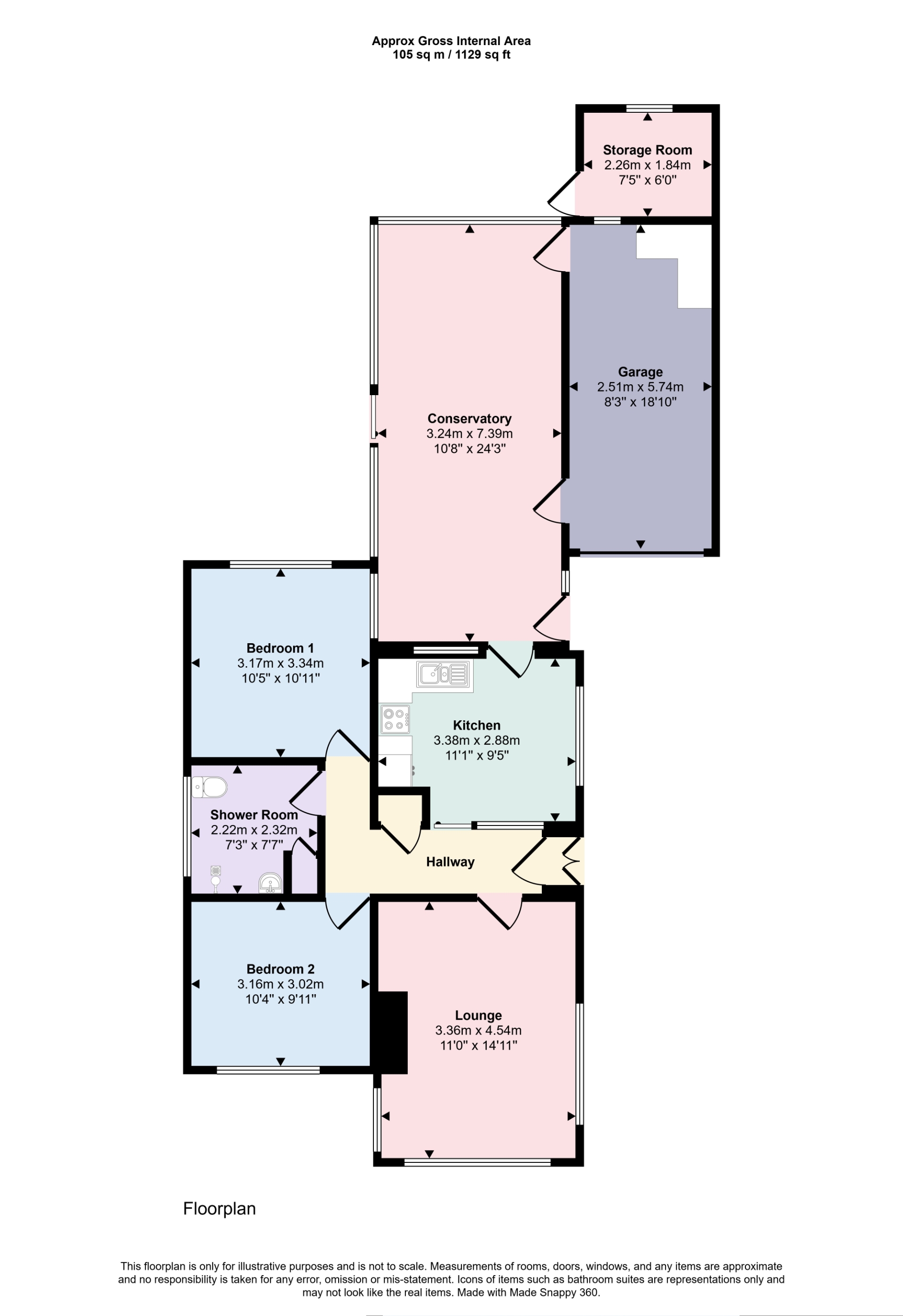 24, Crown Avenue, Skegness floorplan