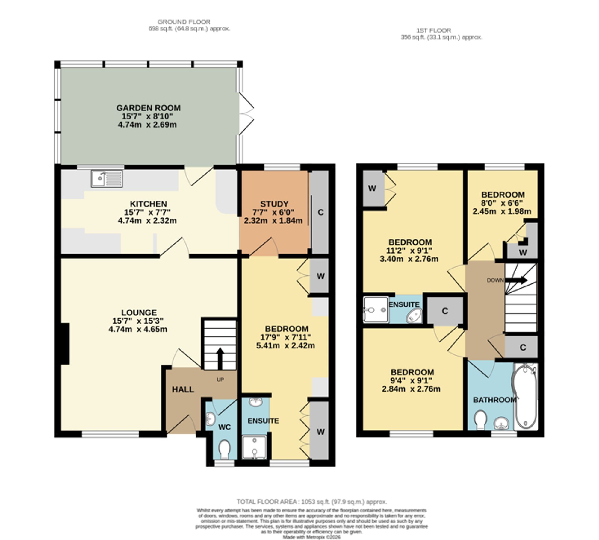 53 Malvern Gardens, Southampton floorplan