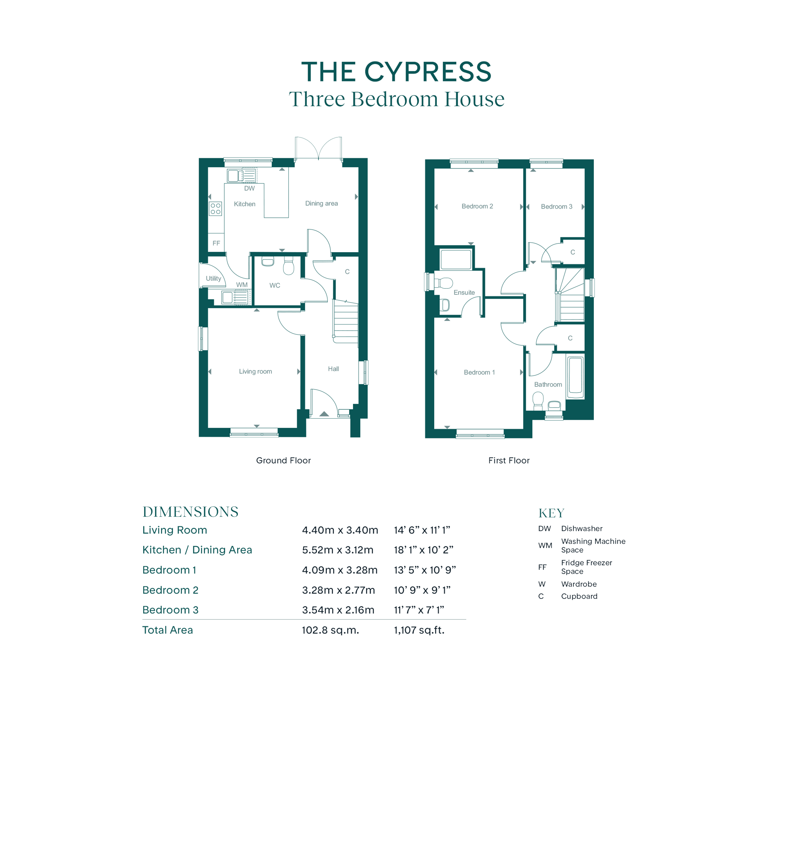 5 college place - cypress, Leaf Living at Rushlake Meadows, Willingdon, BN20, Willingdon floorplan
