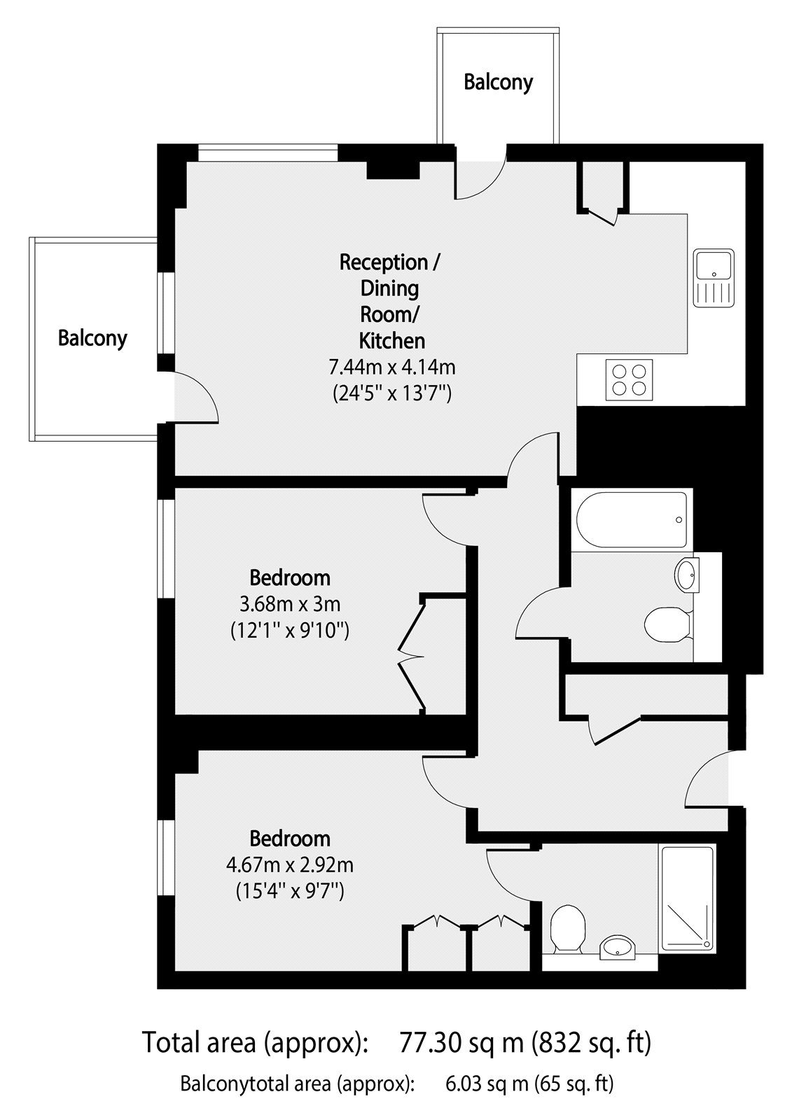 1202 Thanet Tower, 6, Caxton Street North, London floorplan