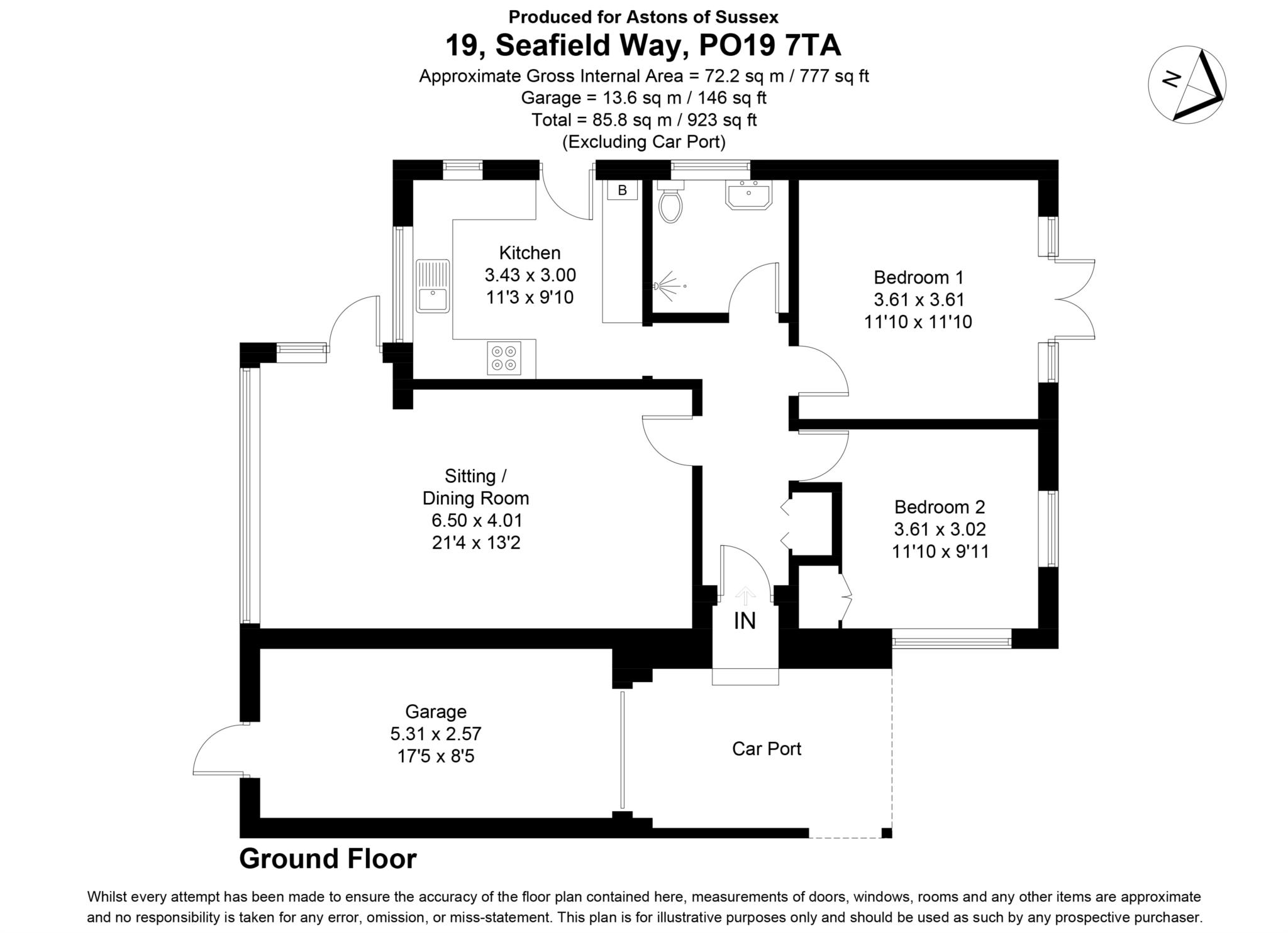 Seafield Way, East Wittering, West Sussex, PO20 floorplan