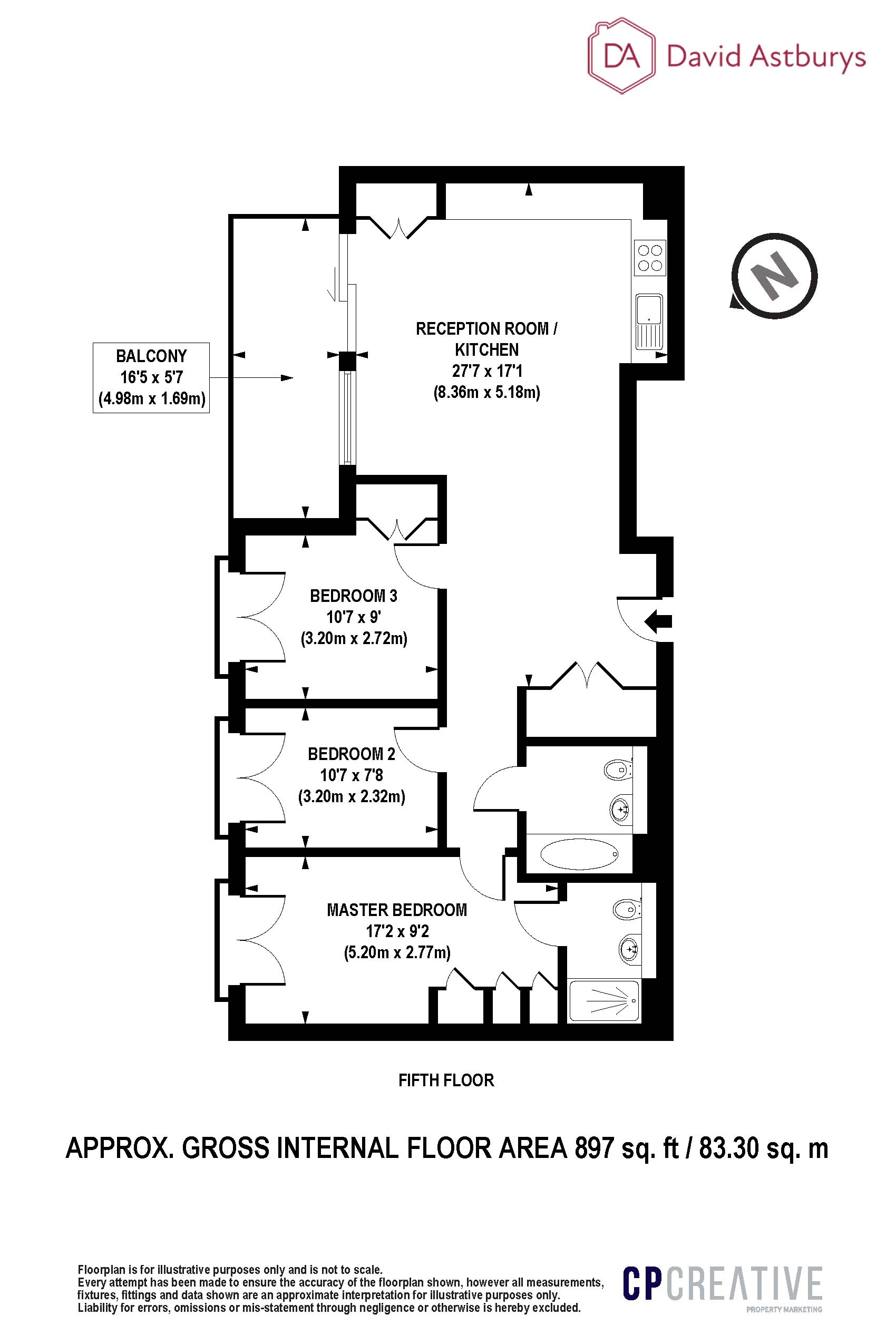 5 Greenford House, 2, Jubilee Walk, Clerkenwell floorplan