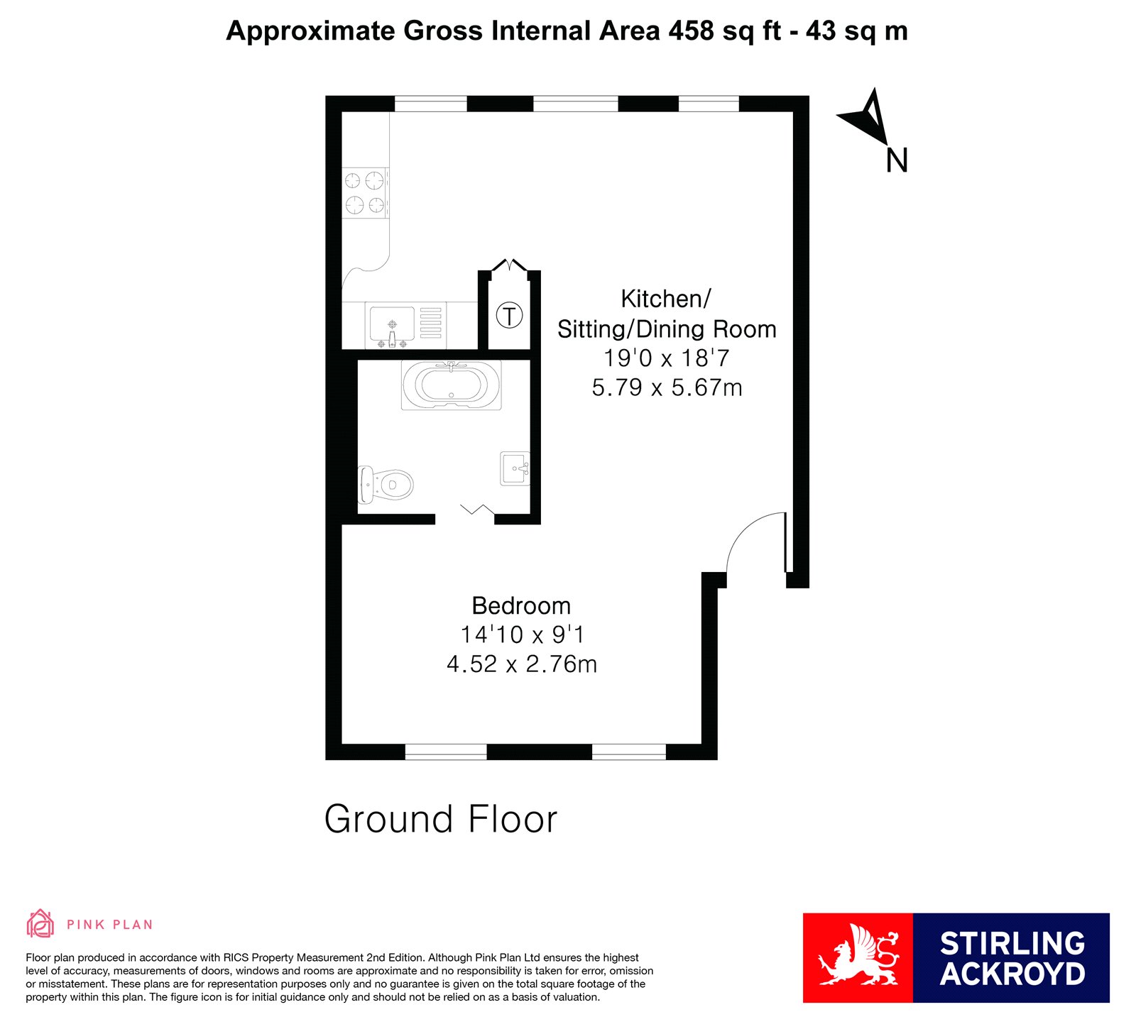 Flat 2, Beaufoy House, 1, Regents Bridge Gardens, London floorplan