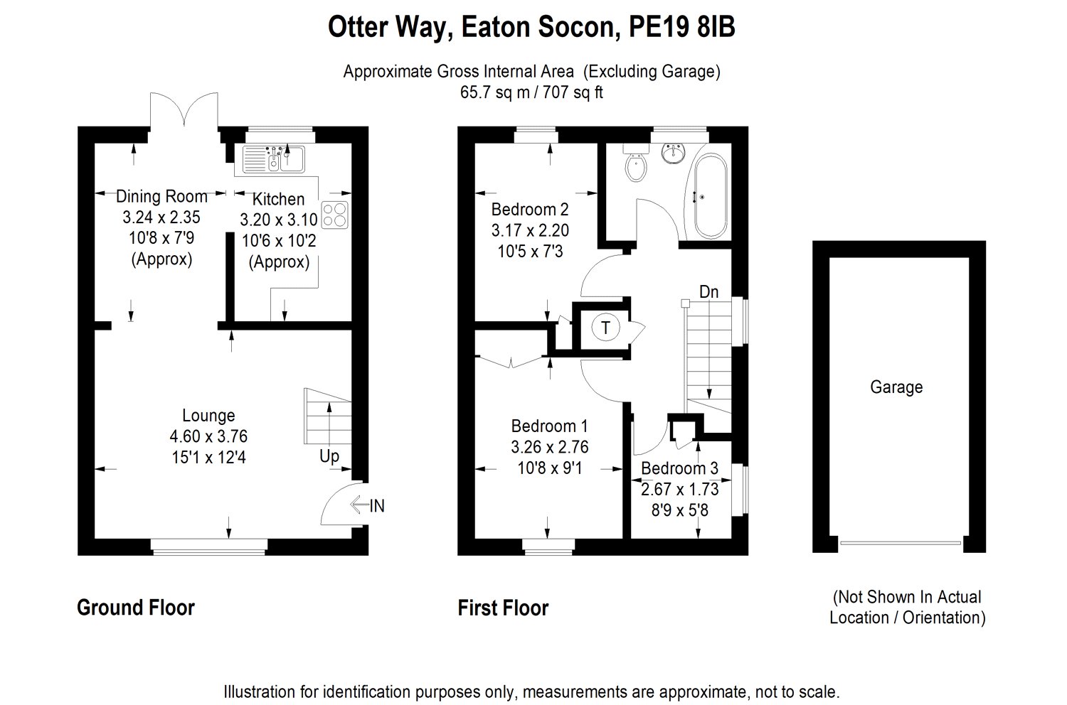 3 Bedrooms End terrace house for sale in Otter Way, Eaton Socon, St. Neots, Cambridgeshire PE19