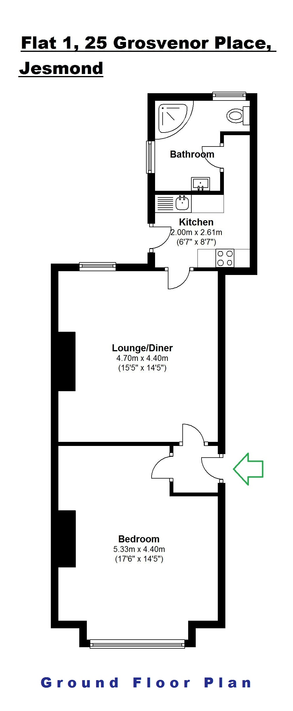 25, Grosvenor Place (Flat 1), Newcastle Upon Tyne floorplan