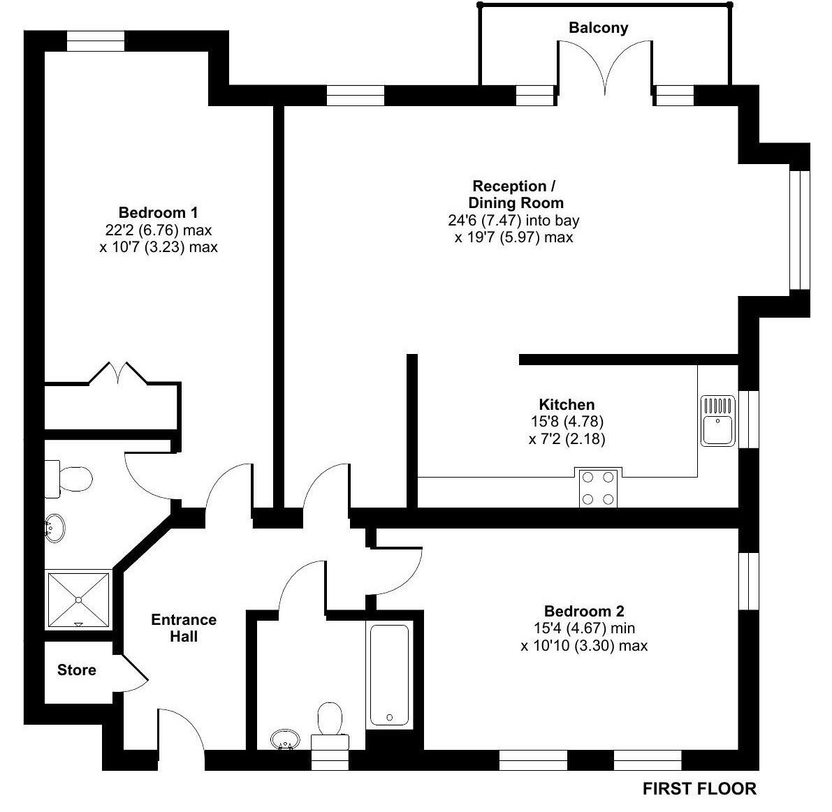 43 Sandhills Court, Sandhills Lane, Virginia Water floorplan
