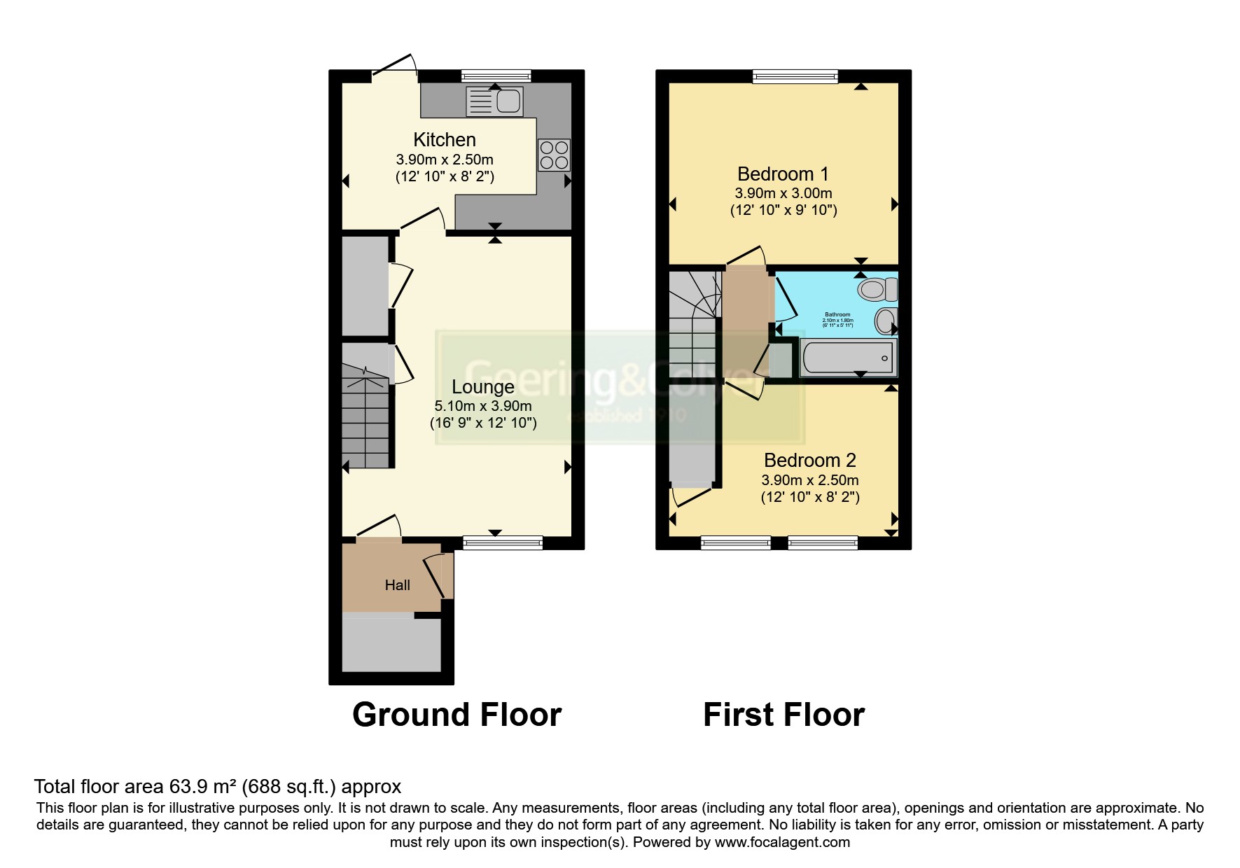 Carey Close, New Romney, Kent TN28, 2 bedroom terraced house for sale