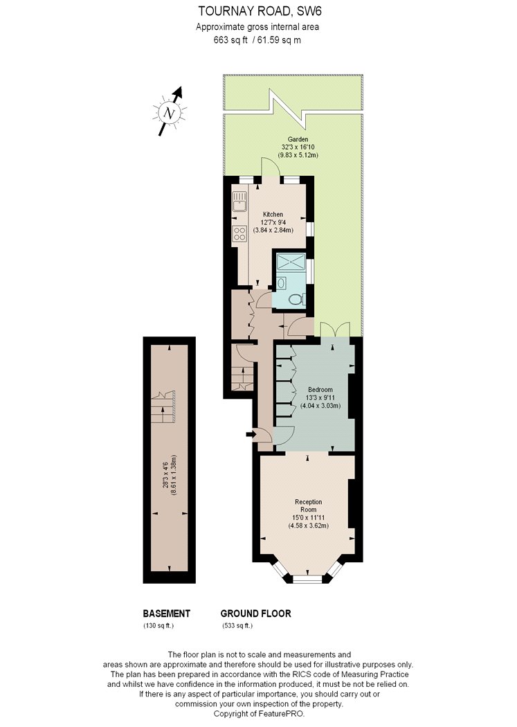 1 Bedrooms Flat to rent in Tournay Road, Fulham/ Parsons Green, London SW6