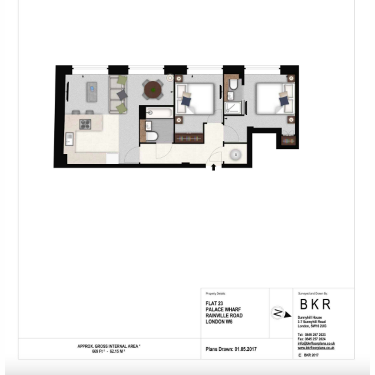 Flat 23, 3, Oxbridge Terrace, London floorplan