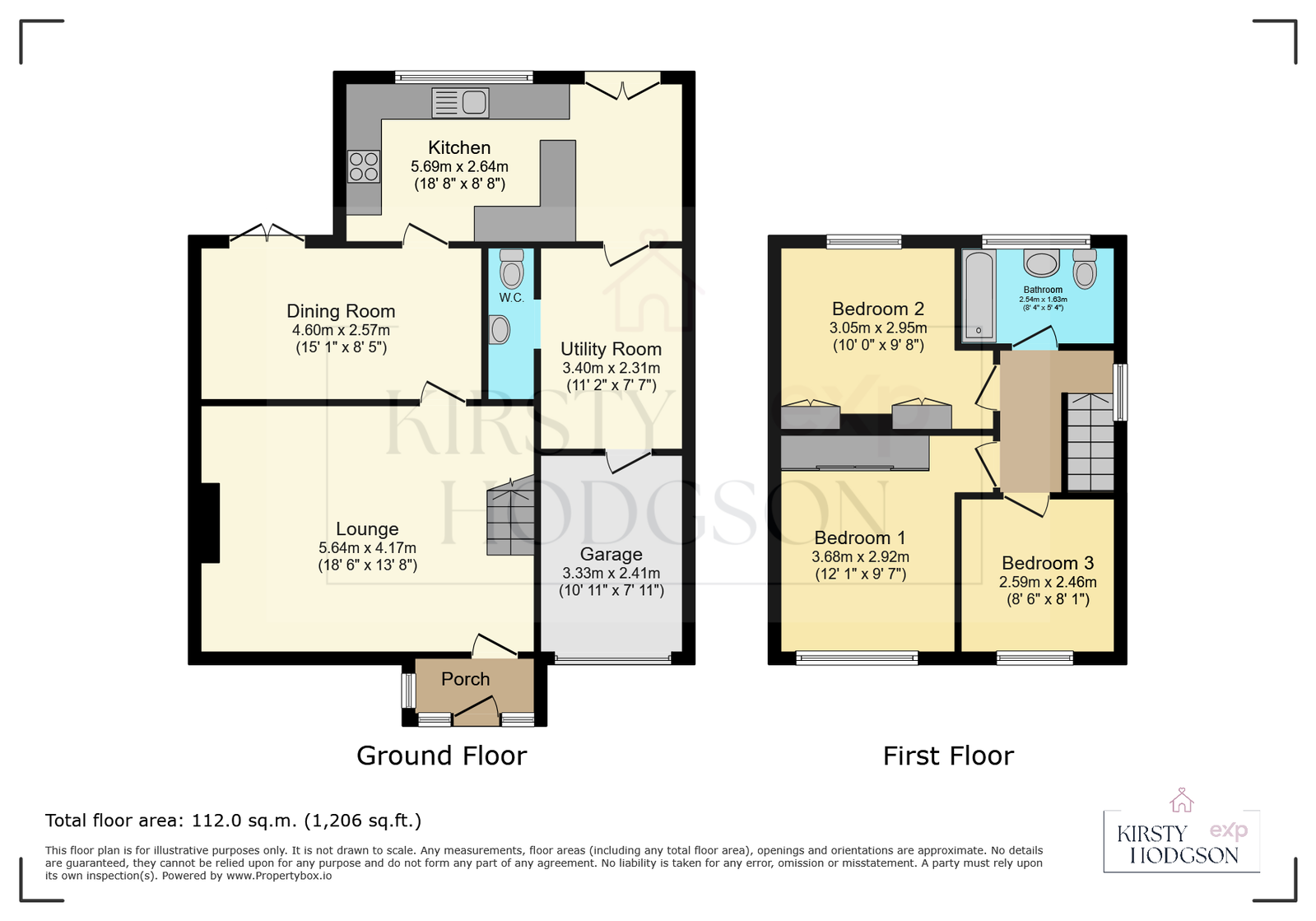 43, Bywell Close, Ryton floorplan