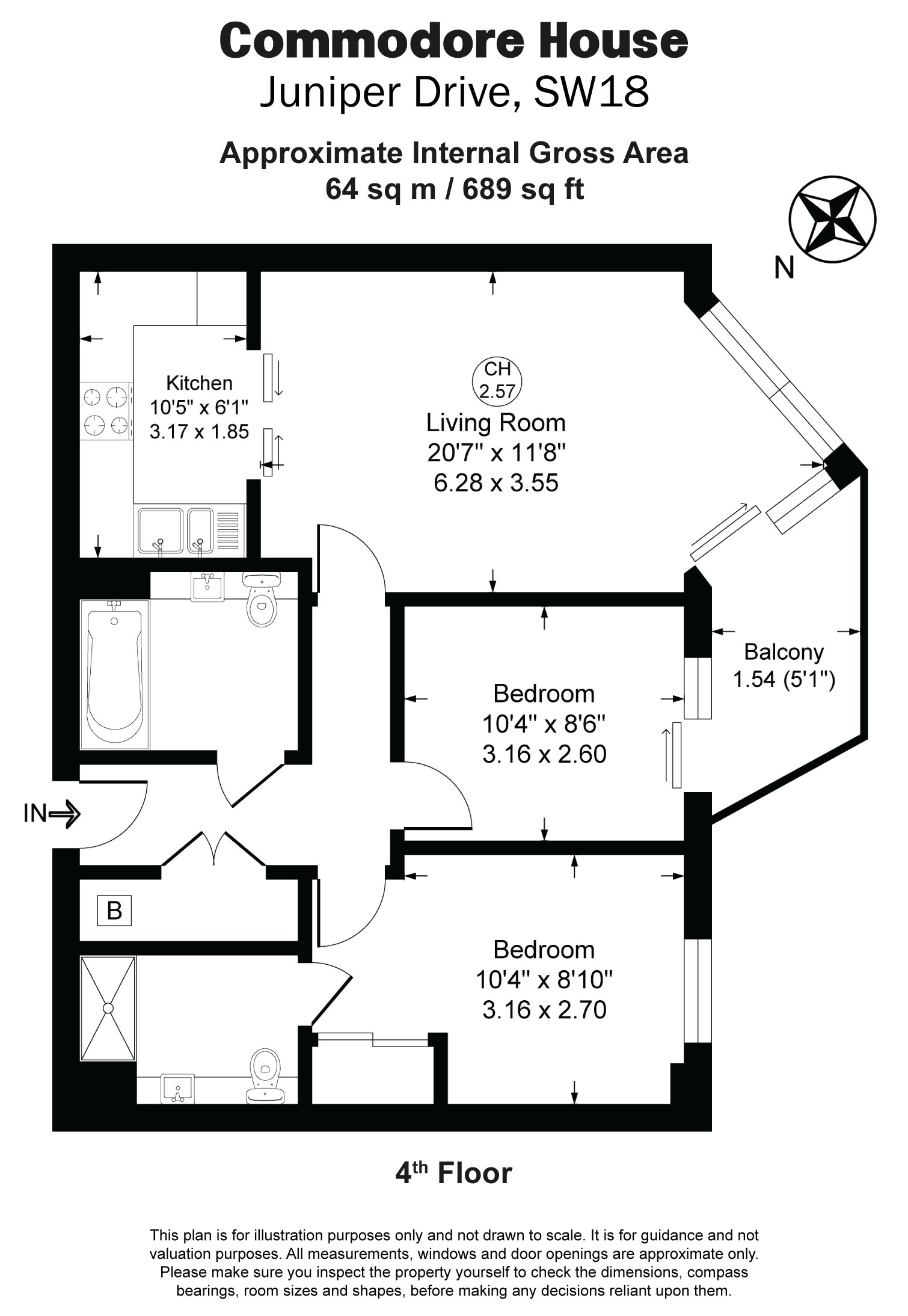 25, Commodore House, Battersea Reach, Wandsworth floorplan