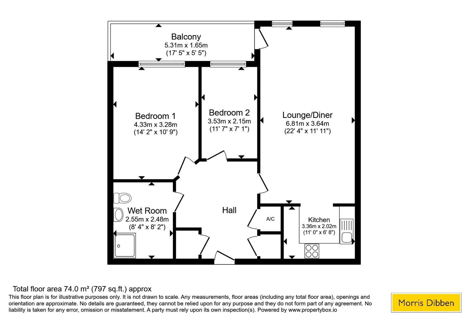 44 Wellesley Court,, Darnel Road, Hampshire floorplan