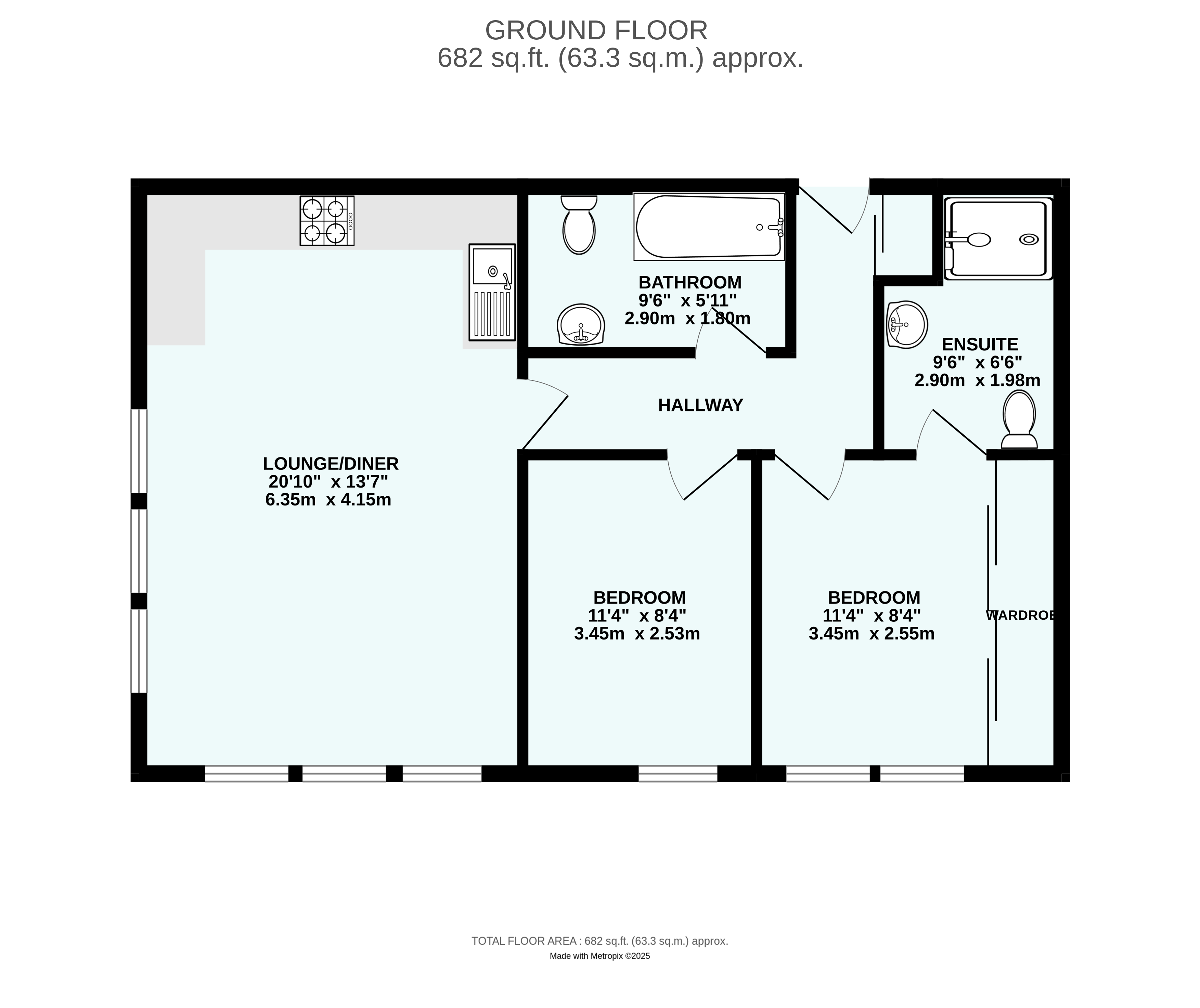 Flat 1, Alverton Court,, Alverton Road, Cornwall floorplan