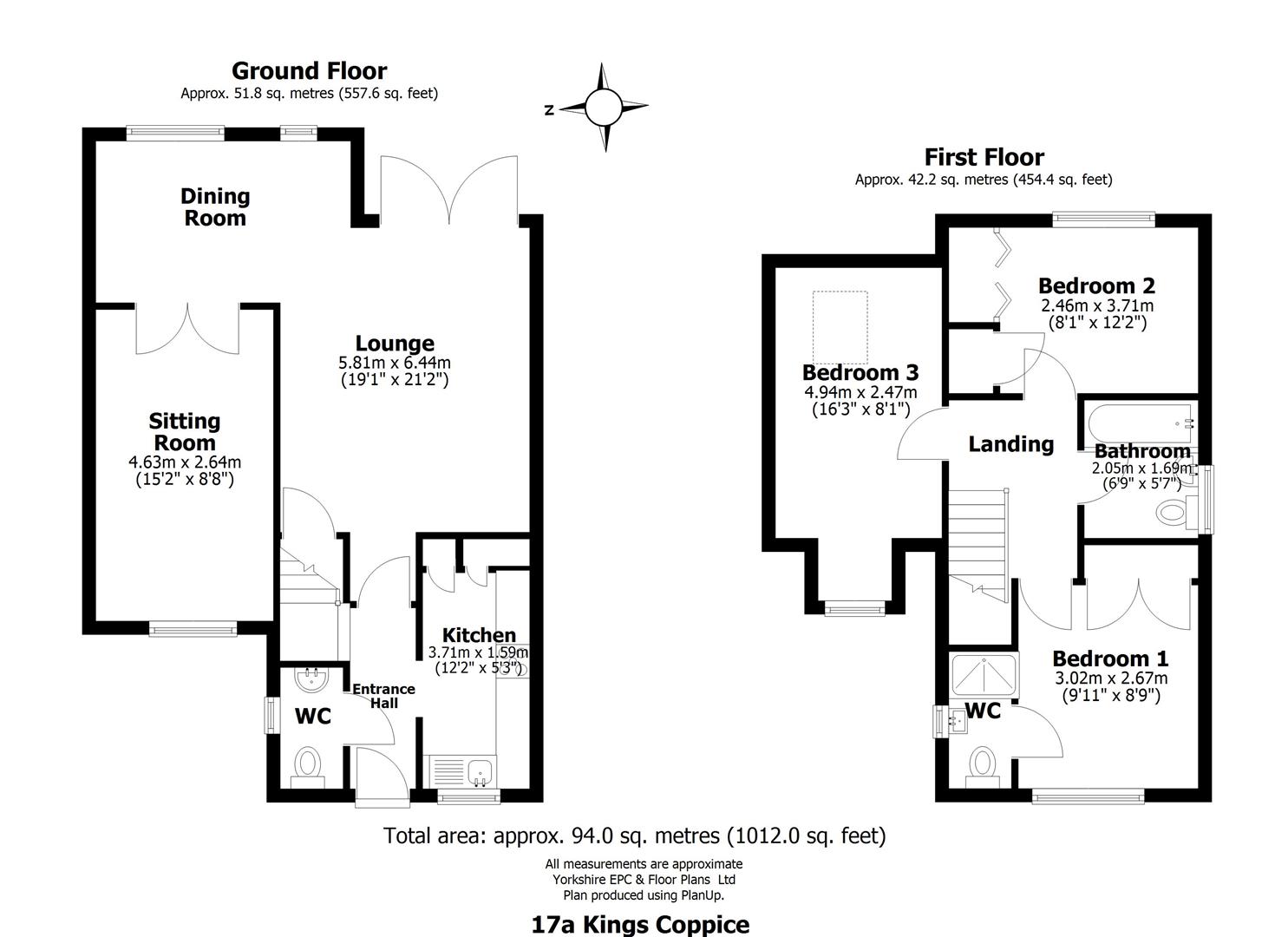 17A, Kings Coppice, Sheffield floorplan