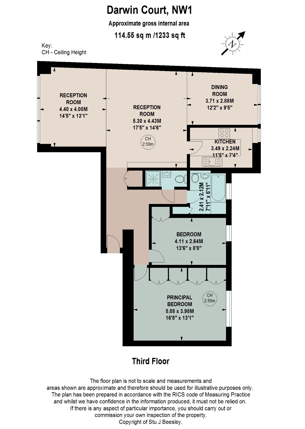 Flat 39, Darwin Court,, Gloucester Avenue, London floorplan