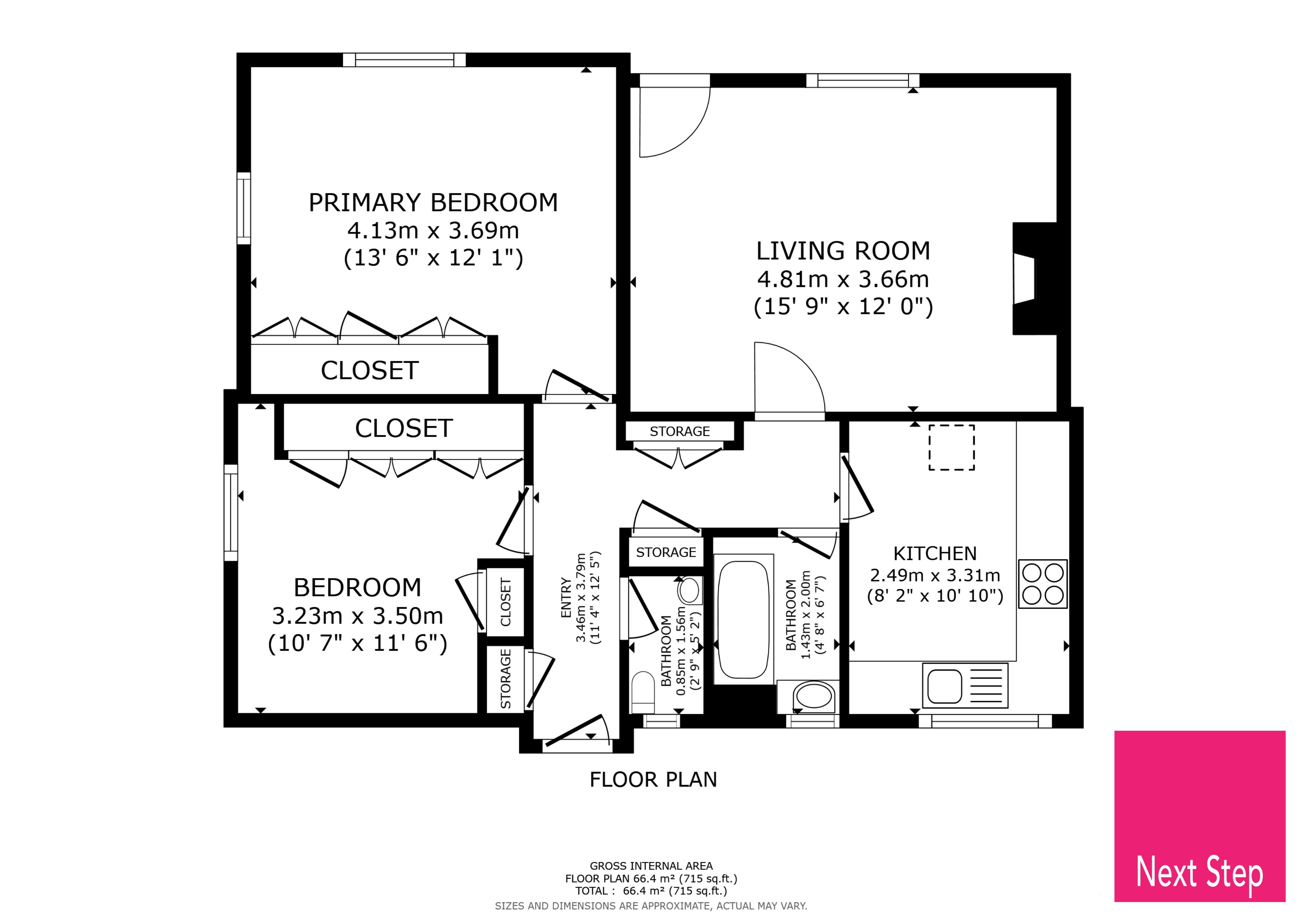Flat 1, Sussex Court, Mitcham floorplan