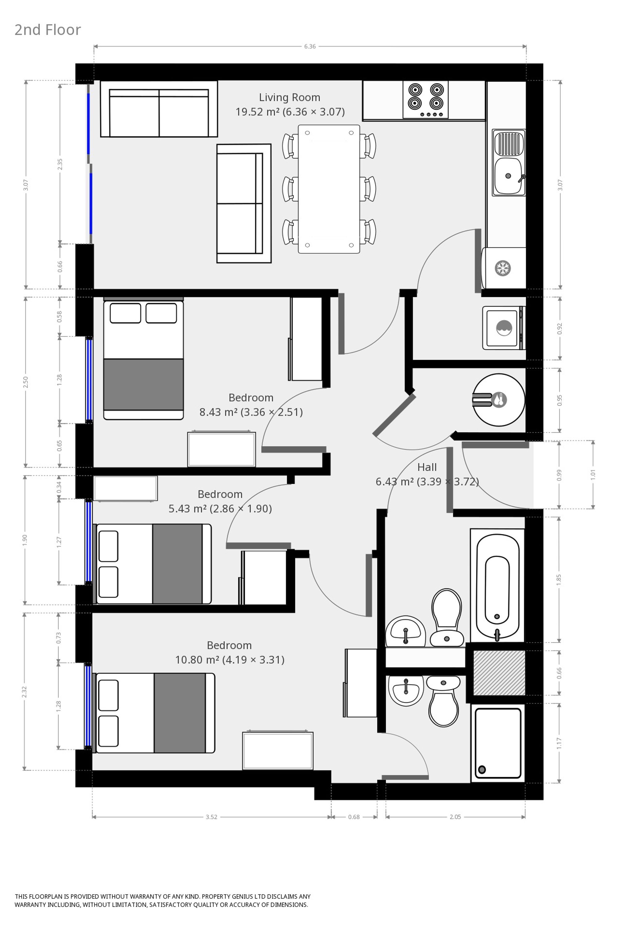 Apt 15, Devell House, Manchester floorplan