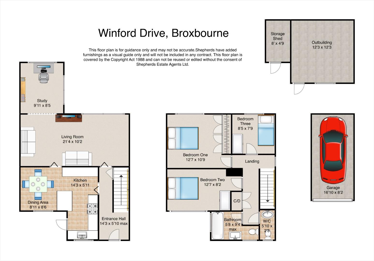 26, Winford Drive, Broxbourne floorplan