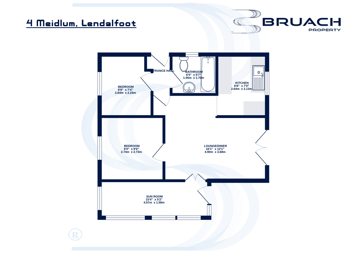 4, The Meidlum Lendalfoot, Girvan floorplan