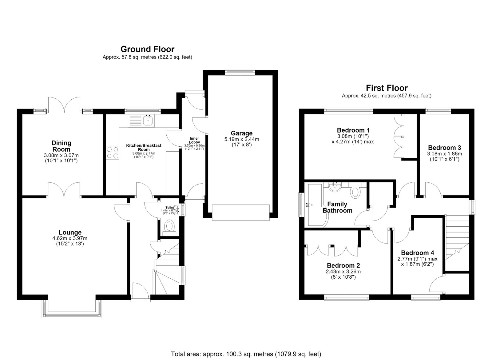 10, Bluegate, Huntingdon floorplan