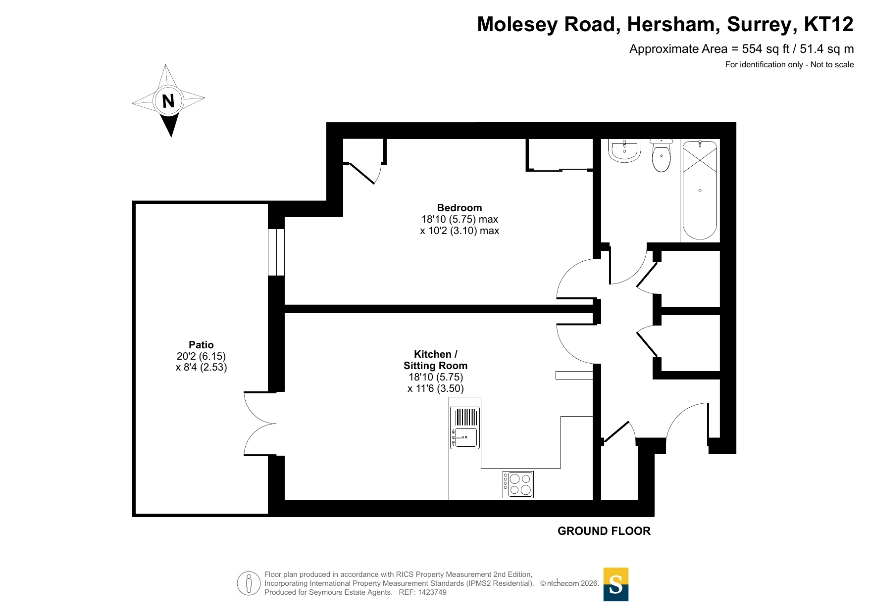 6 Beech House, 303 Molesey Road, Walton-on-Thames floorplan