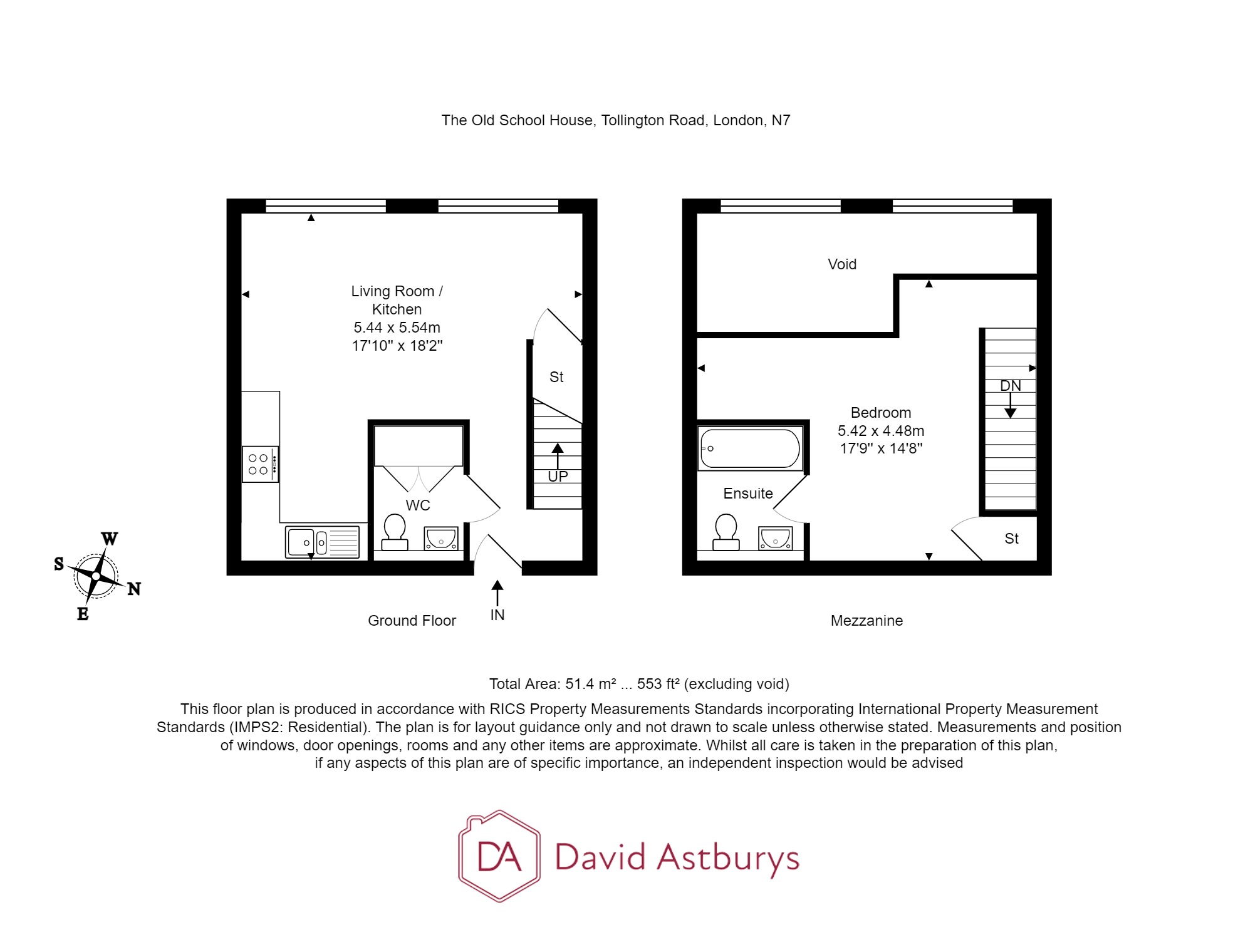 Apartment 4, The School House, 69, Tollington Road, Islington floorplan