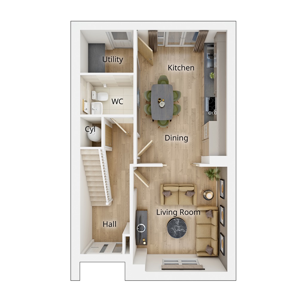 The Tetford - Plot 34, Springhill Gardens, Springfield Road, Barrhead floorplan