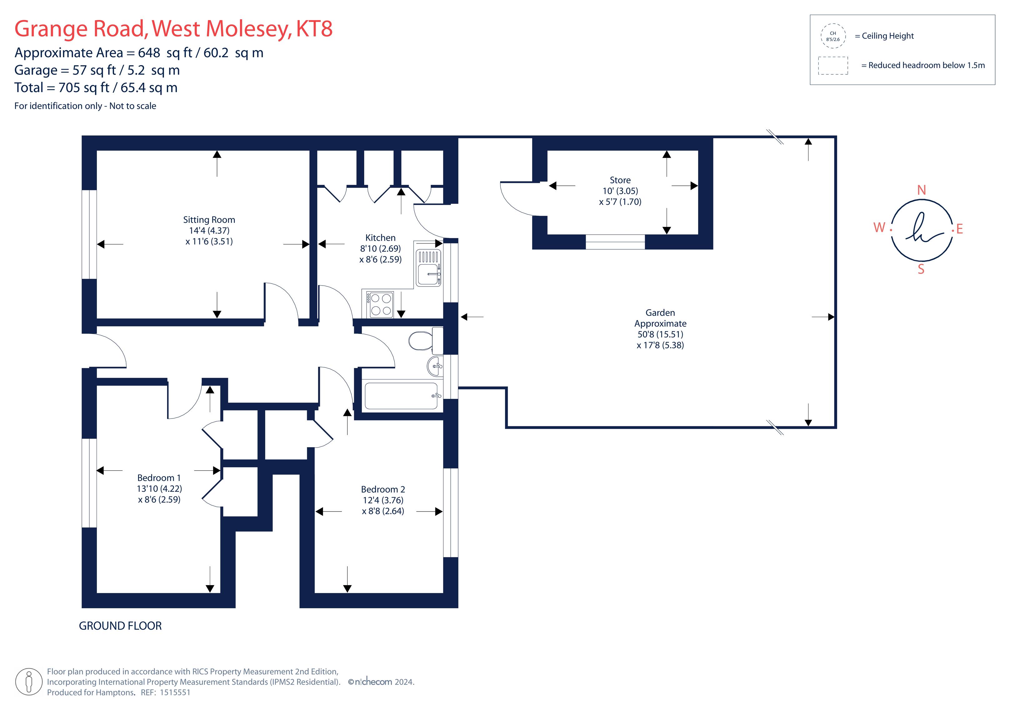 79, Grange Road, West Molesey floorplan