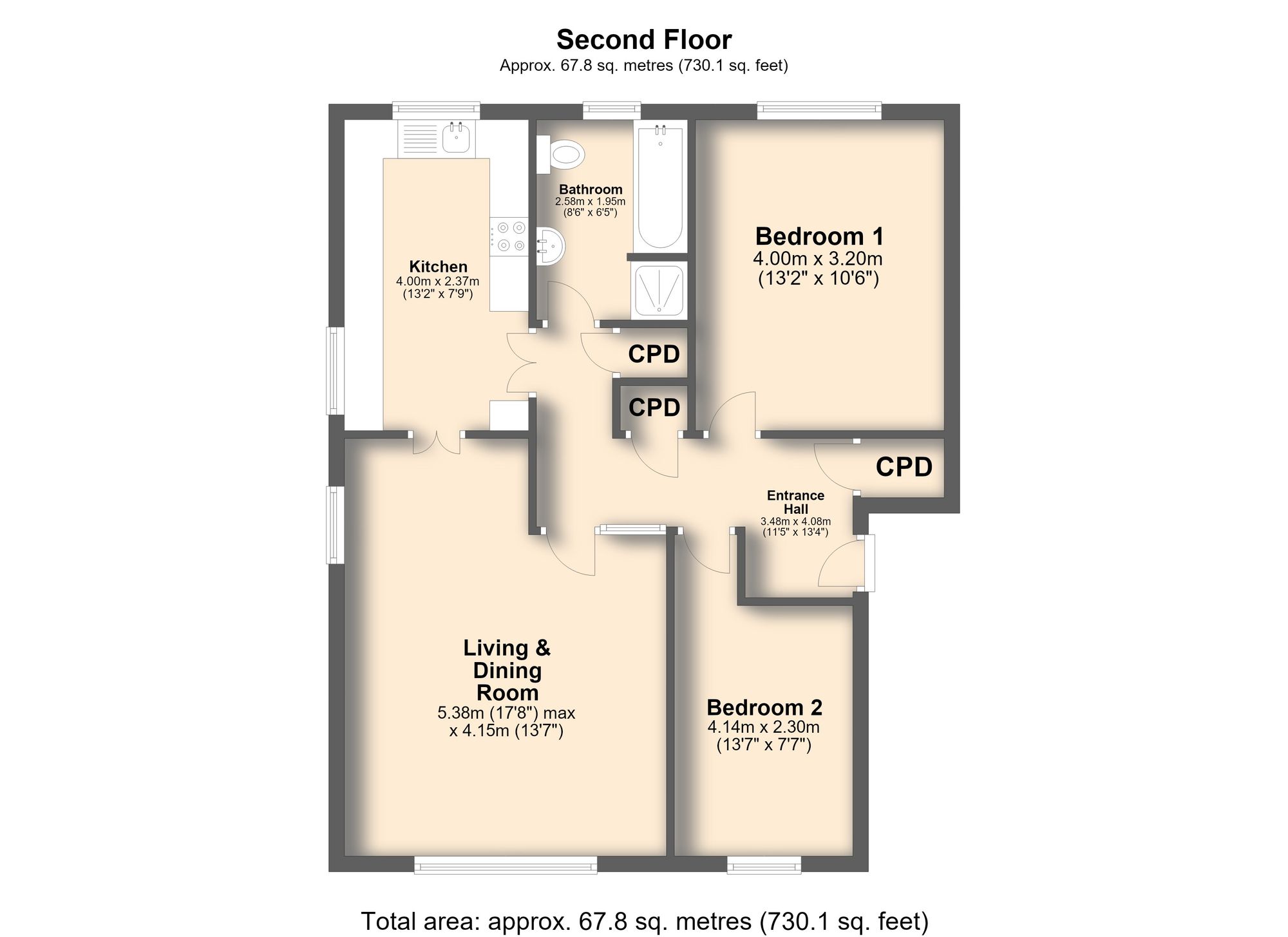 Flat 5, 6 Queen Victoria Road, Sheffield floorplan