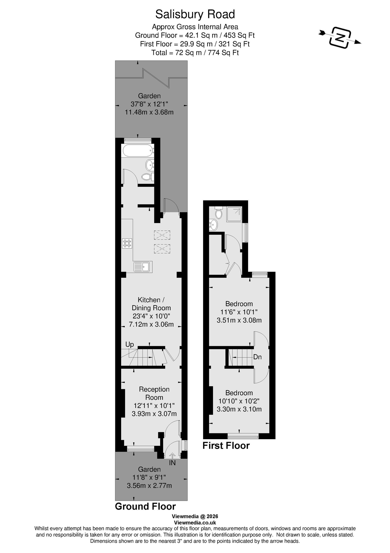 3, Salisbury Road, New Malden floorplan